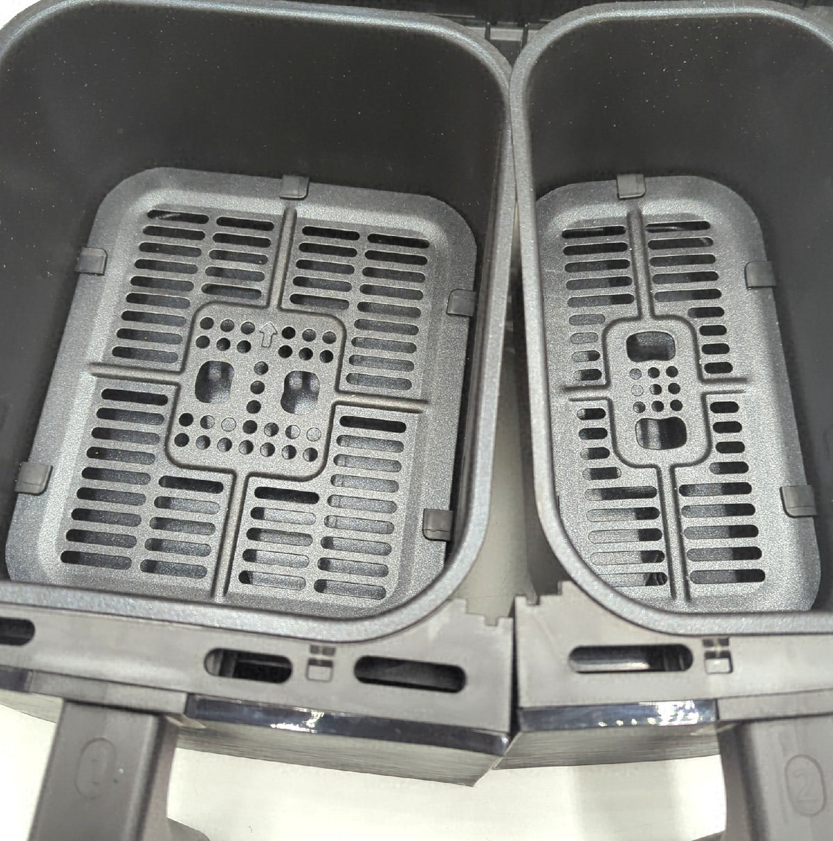 Tefal Y9018 Dual Easy Fry Doppelkammer Heissluftfritteuse 5 2 und 3 1 Liter Gebrauchsspuren