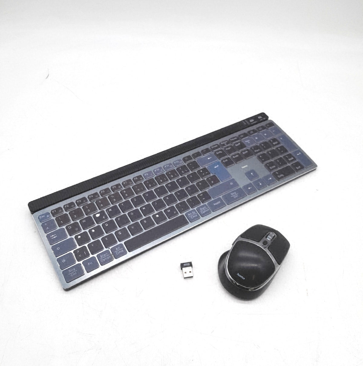 Hama turMausSet kabellos MultiDevice Tastatur und Maus 1 Funk 2 Bluetooth Tasten abgenutzt