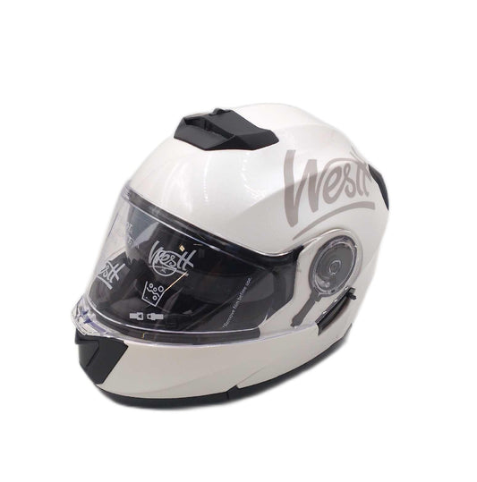 Westt Klapphelm Motorradhelm Sicherheitshelm mit Doppelvisier inklusive Sonnenblende professionell komfort