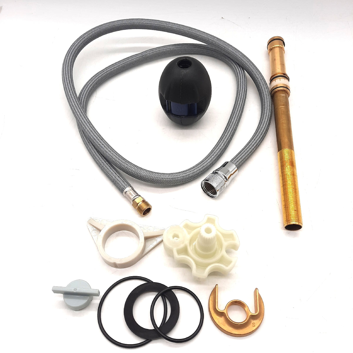 Grohe Minta Küchenarmatur Einhand Spültischbatterie mit herausziehbarer Brause weiß chrom