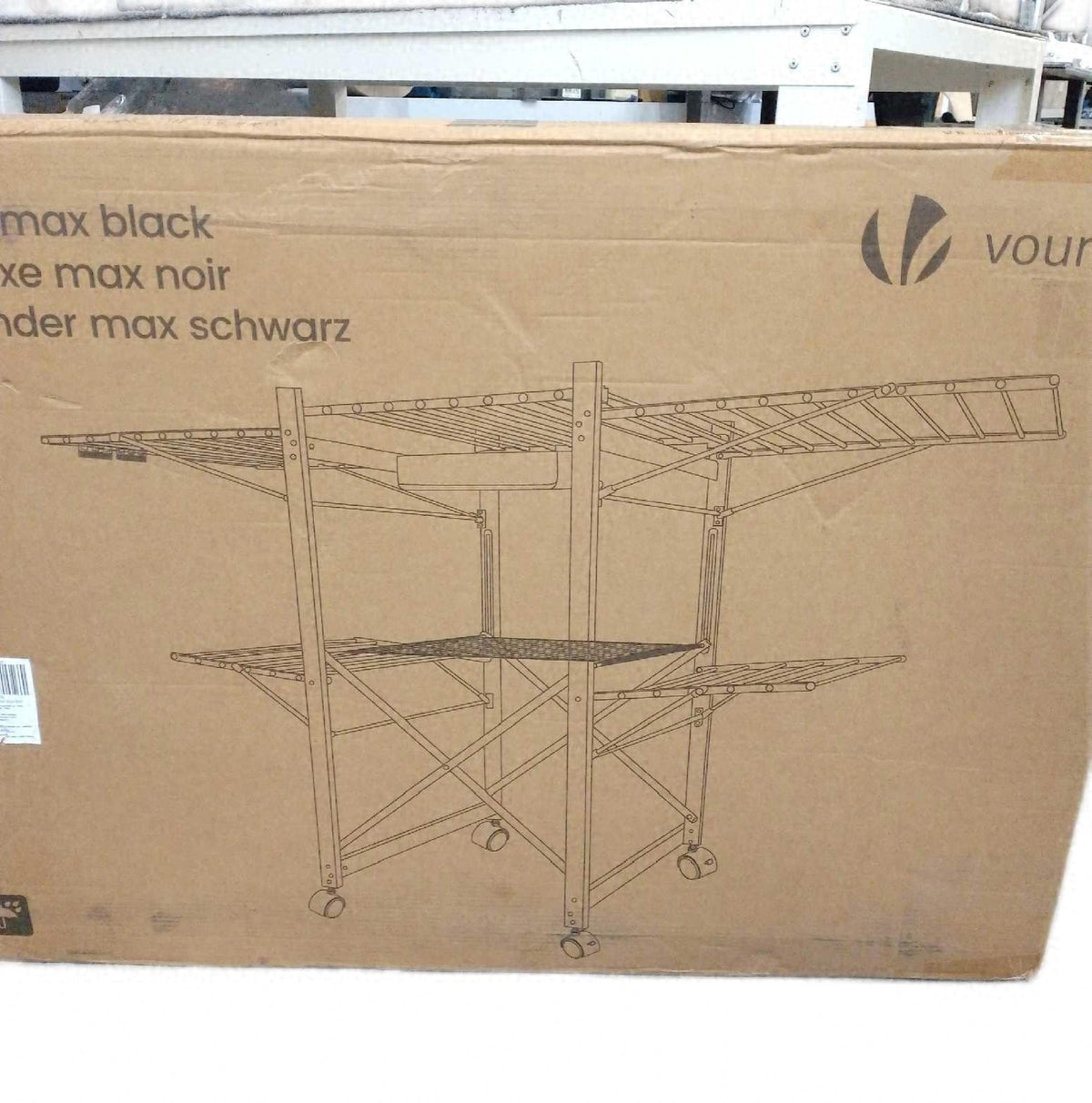 Sechoir a Linge Deluxe Grande Capacite mit Rollen und Netz Wäschetrockenstaender GroÃ