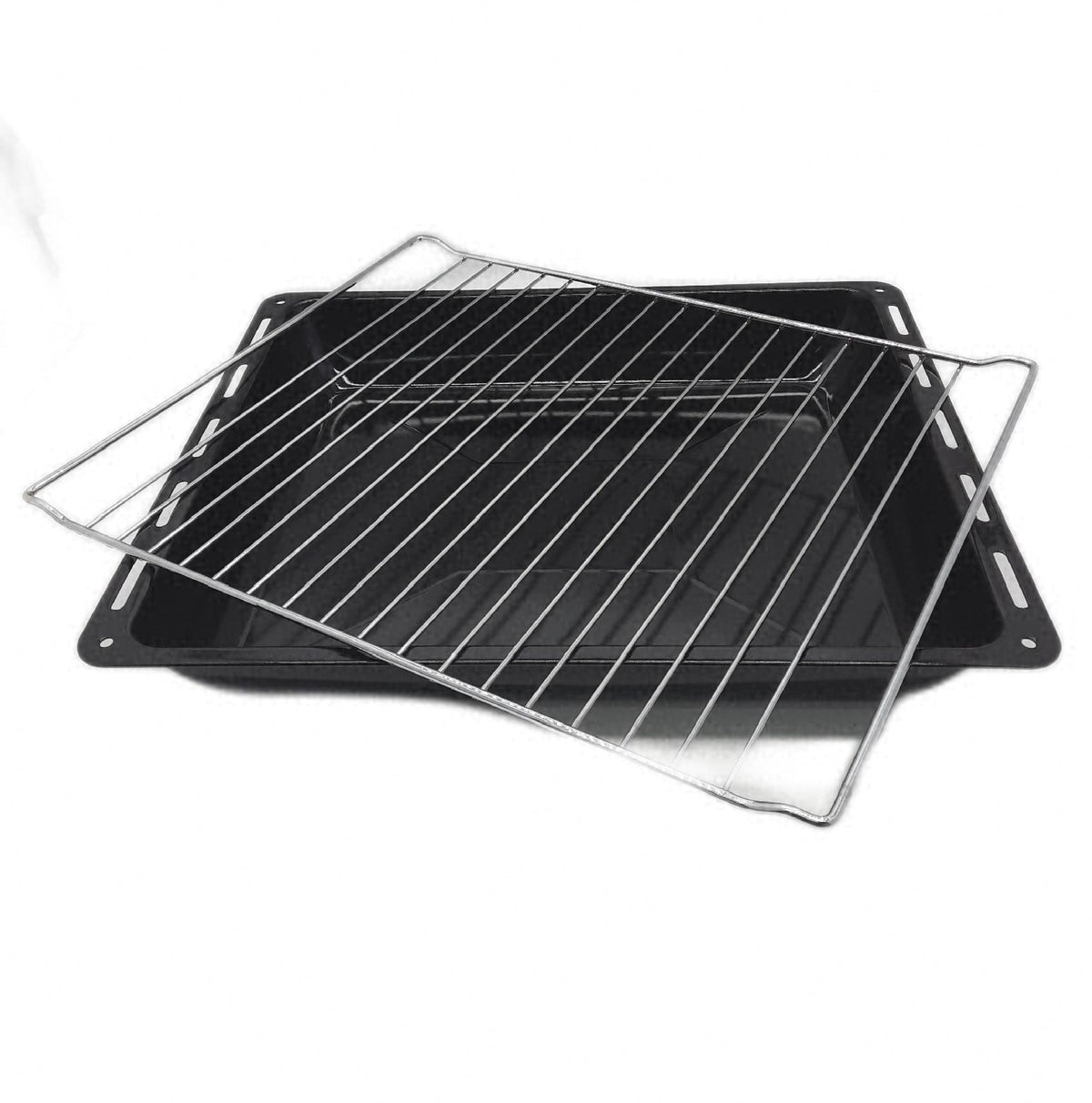 ICQN Tiefes Backblech Set 455 x 375 x 60 mm Backblech mit Gitter extra tief