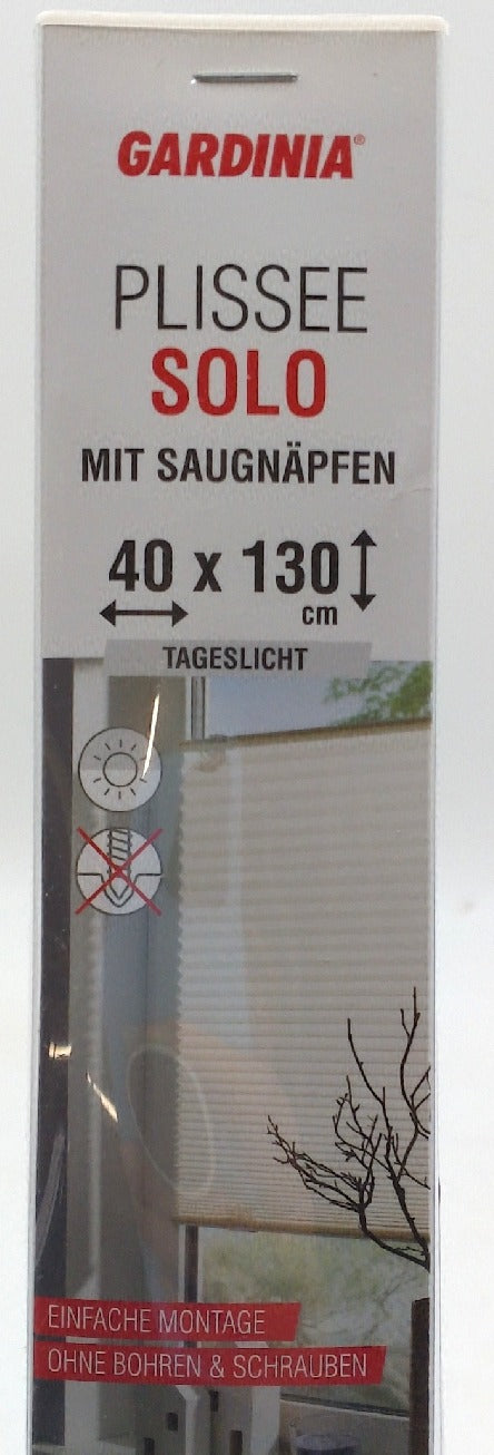 Gardinia Plissee Solo Saugnäpfen Blickdichtes Faltrollo Sichtschutz Rollo Vorhang