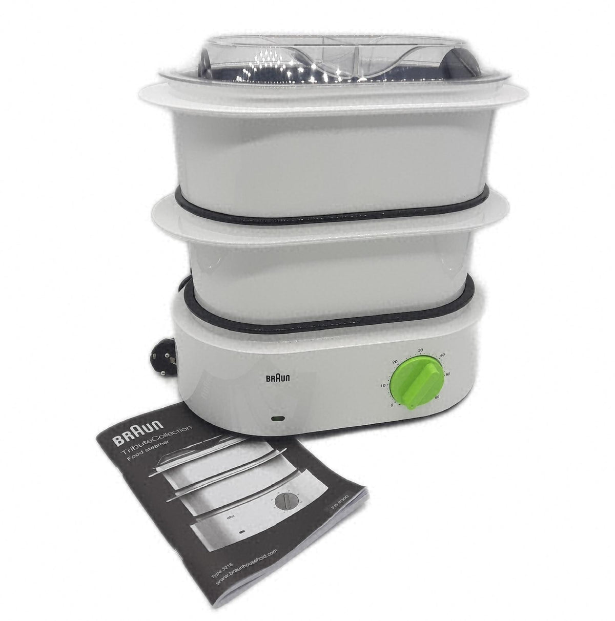 Braun Tribute Collection FS 3000 Dampfgarer 850 W weißgrün Food Cooker multifunktional