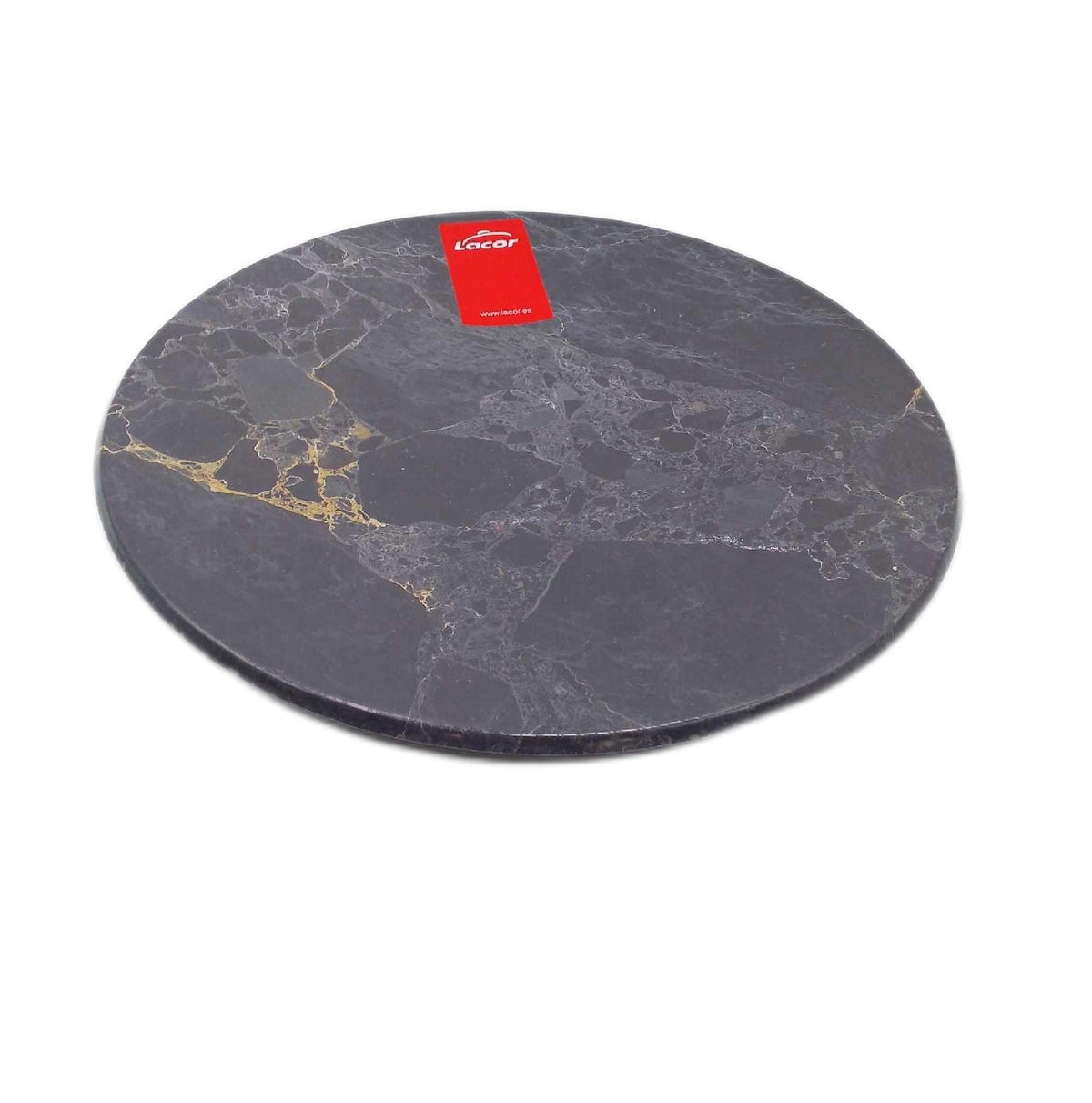Lacor Tablett Küche Rond Finish Marmor Stil 35 x 3 cm Robust BPA frei Bar