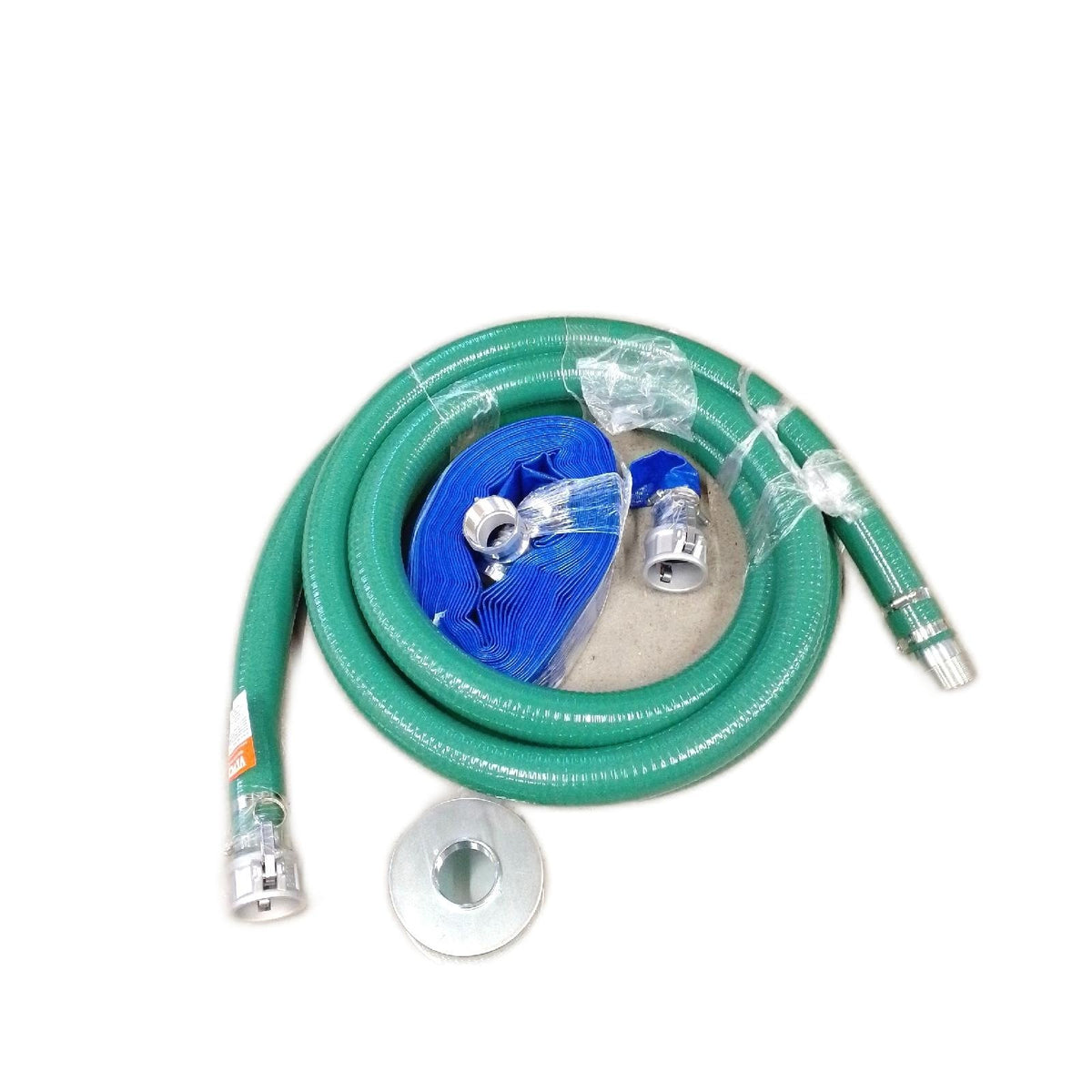 VEVOR Saugschlauch Set 50 8mm x 19 81m blau Rückspülschlauch grün Saugschlauch Stahlsieb Camlocks Klemmen Cam Groove Adapter
