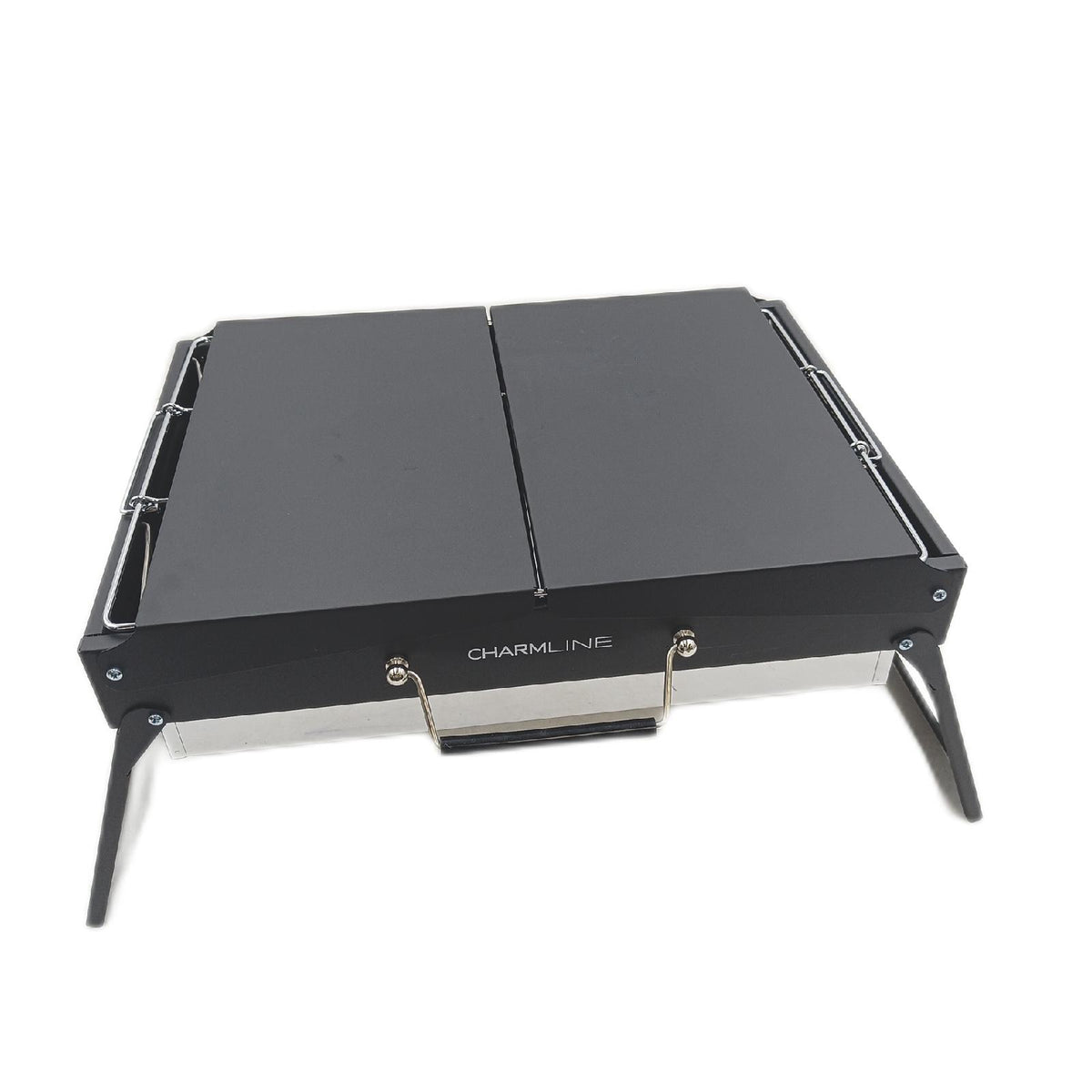 Tragbarer Holzkohlegrill Klappbarer Campinggrill 47 x 34 cm für 3 bis 5 Personen