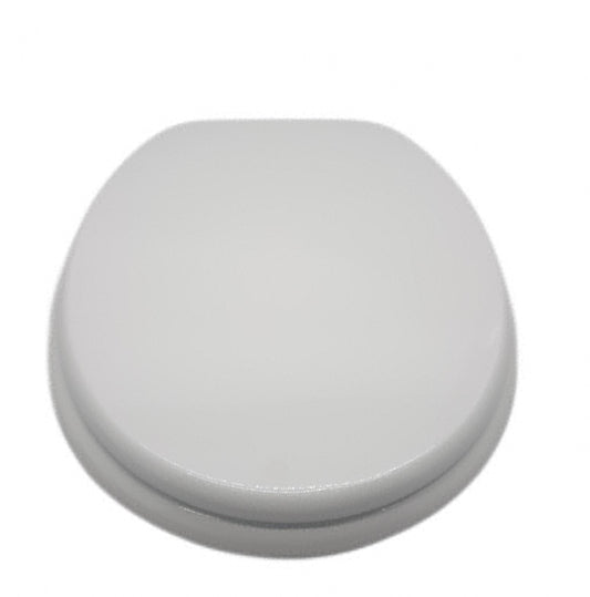 Wenko WC Sitz Valencia MDF Weiss rostfreie Edelstahlbefestigung Badezimmer Sitz Toilettenbrille