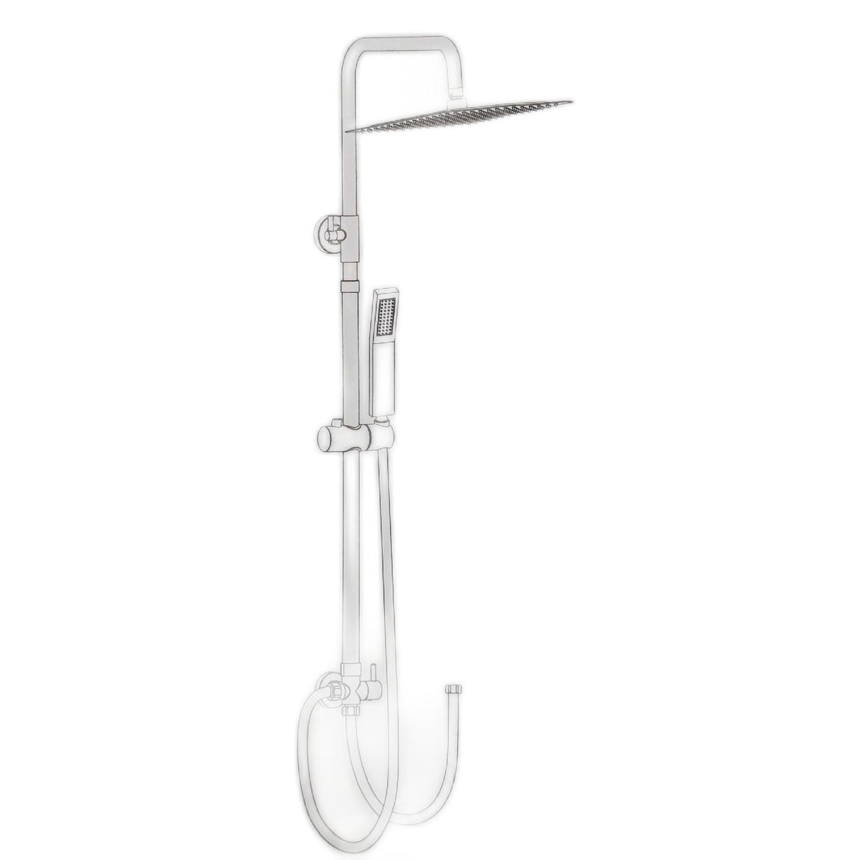 Auralum Duschsystem Regendusche Badarmaturen Edelstahl Duschkopf Modern Design Rainfall