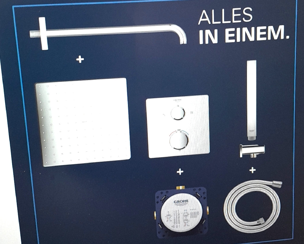Grohe Duschsystem Badarmaturen Precision 310 Regendusche Thermostat Kontrolle