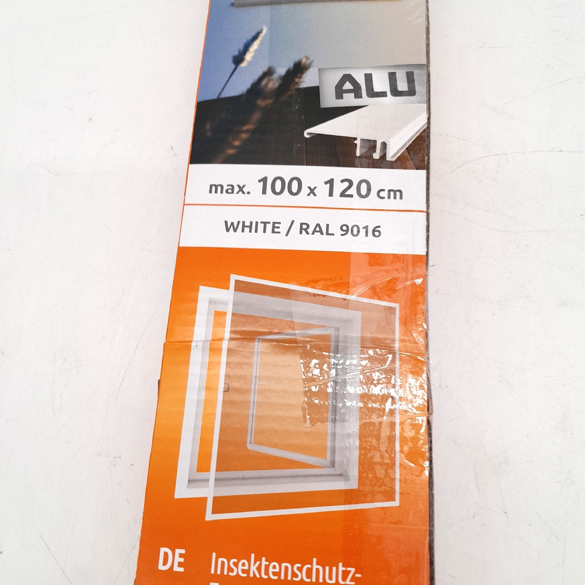 Windhager Insektenschutz Fensterrahmen Türen Plus 100 x 120 cm Weiß Aluminium
