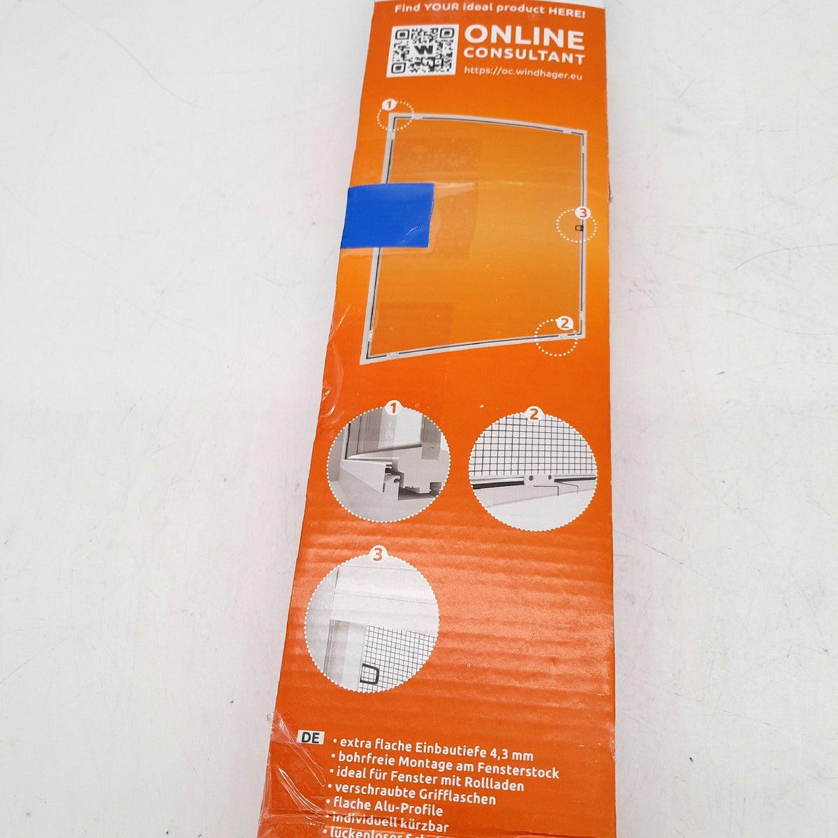 Windhager Insektenschutz Fensterrahmen Türen Plus 100 x 120 cm Weiß Aluminium