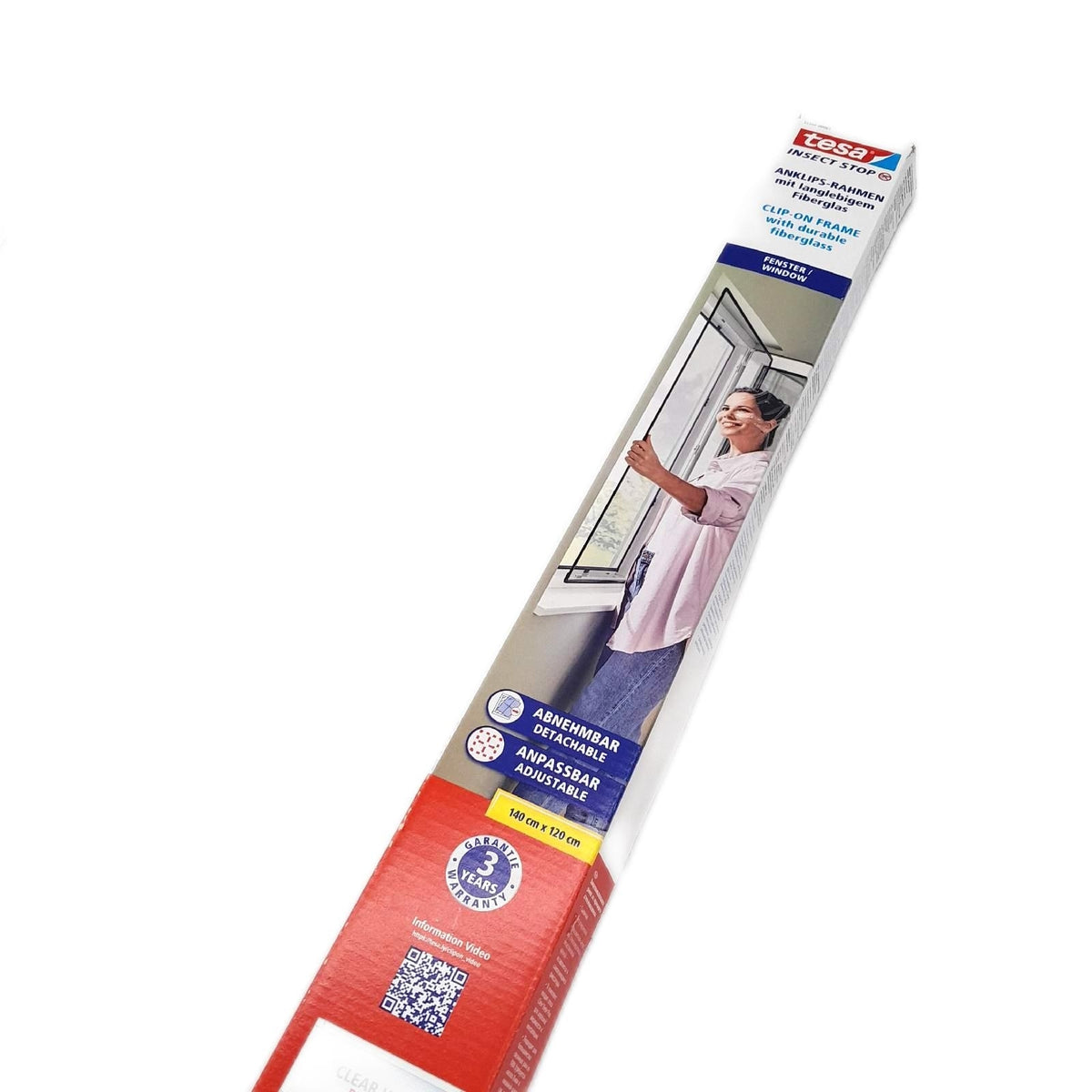tesa Fliegengitter Fensterrahmen Insektenschutz Anklips PVC Fenster schnellmont