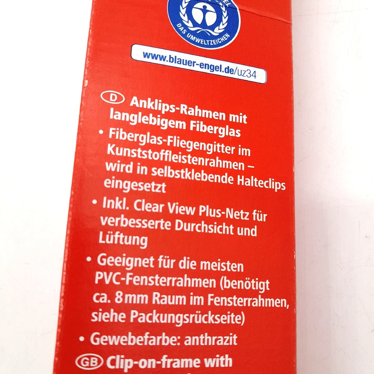tesa Fliegengitter Fensterrahmen Insektenschutz Anklips PVC Fenster schnellmont