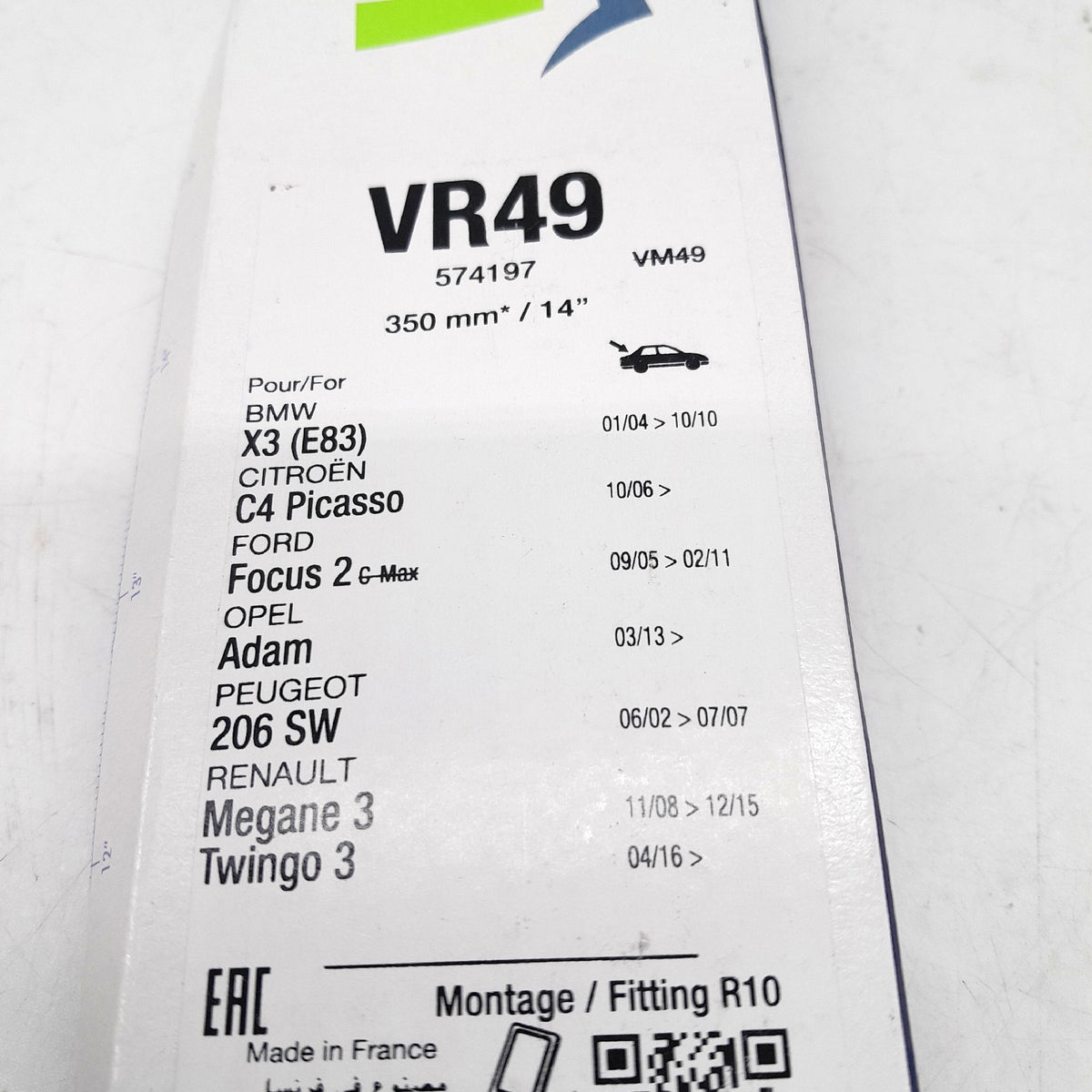 Valeo Wischblatt Autozubehör VR49 All Season Wischblatt langlebig klarsicht