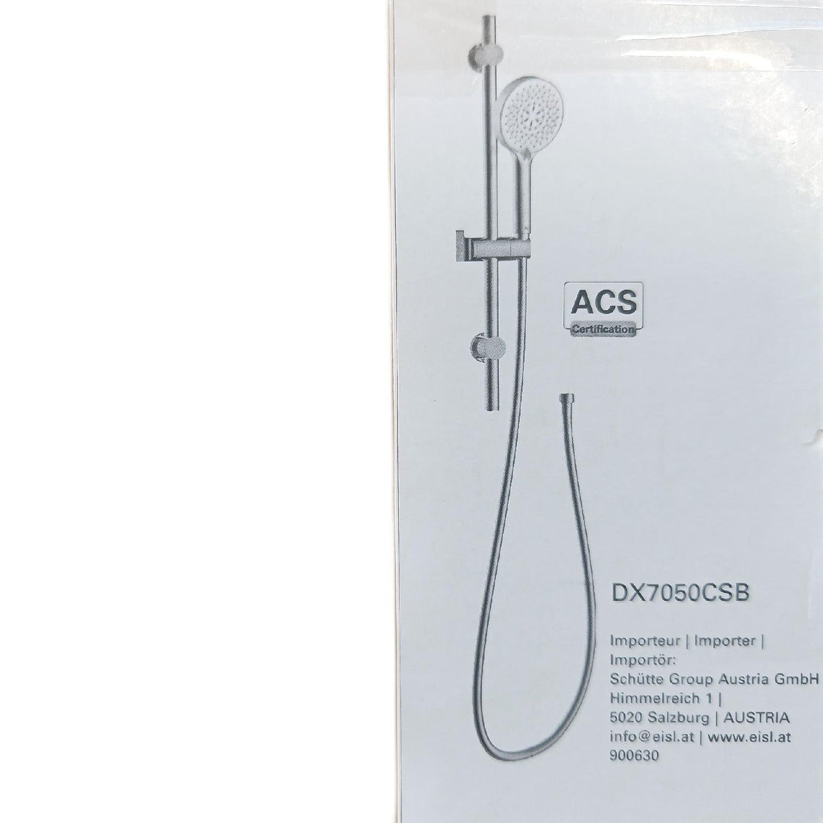 EISL Brausestangenset Duschzubehör Duschset 60cm Chrom Weiß