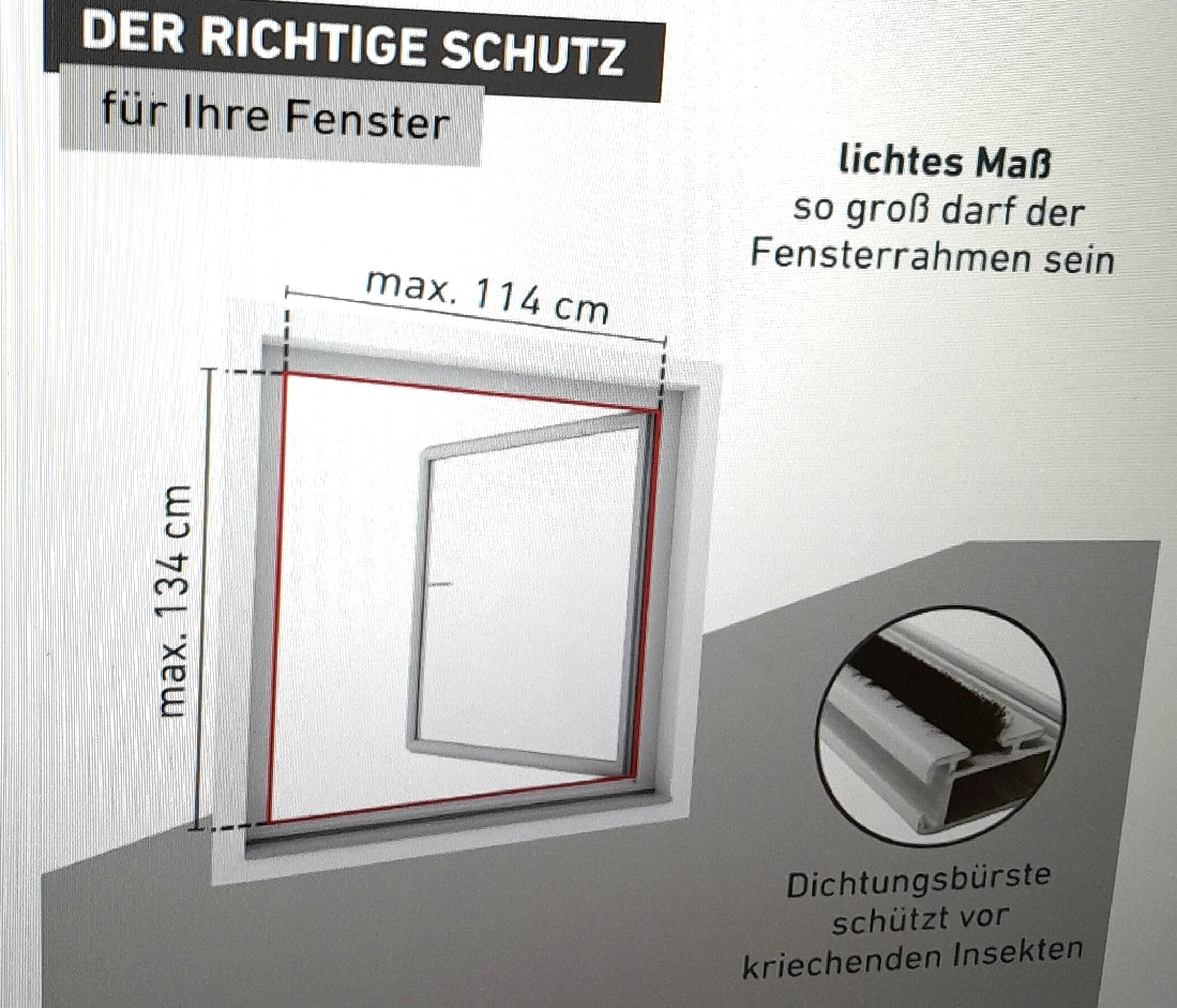 Windhager Insektenschutz Rahmenfenster Fliegengitter Basic Spannrahmenfenster