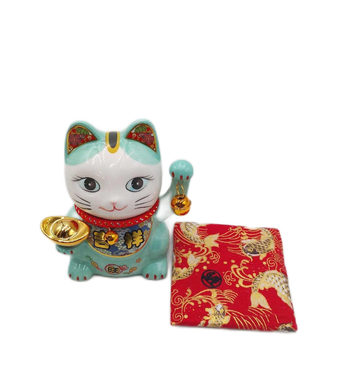 lachi se Katze des GLUECKS Japanische Maneki Neko Blau Accessory Figur Glücksbringer