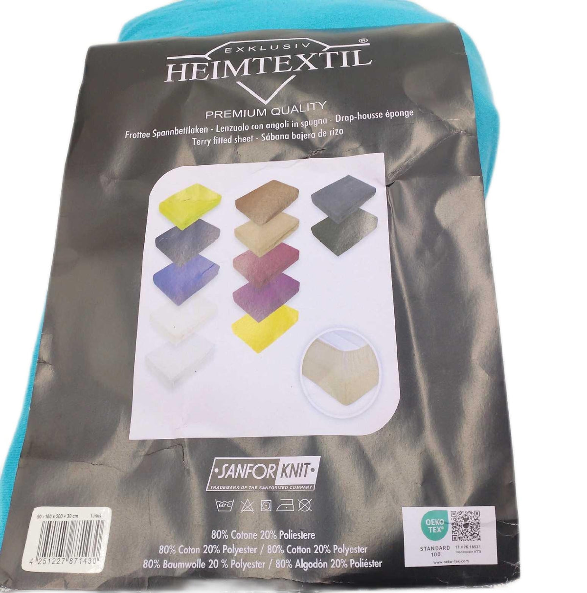 Exklusiv Heimtextil Frottee Spannbettlaken 90100 x 200 cm 80 Prozent Baumwolle 20 Prozent