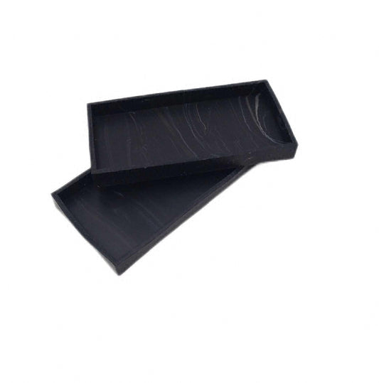 Badezimmertablett aus Silikon 2 Stück kleines Marmortablett Tablett für Badezimmer