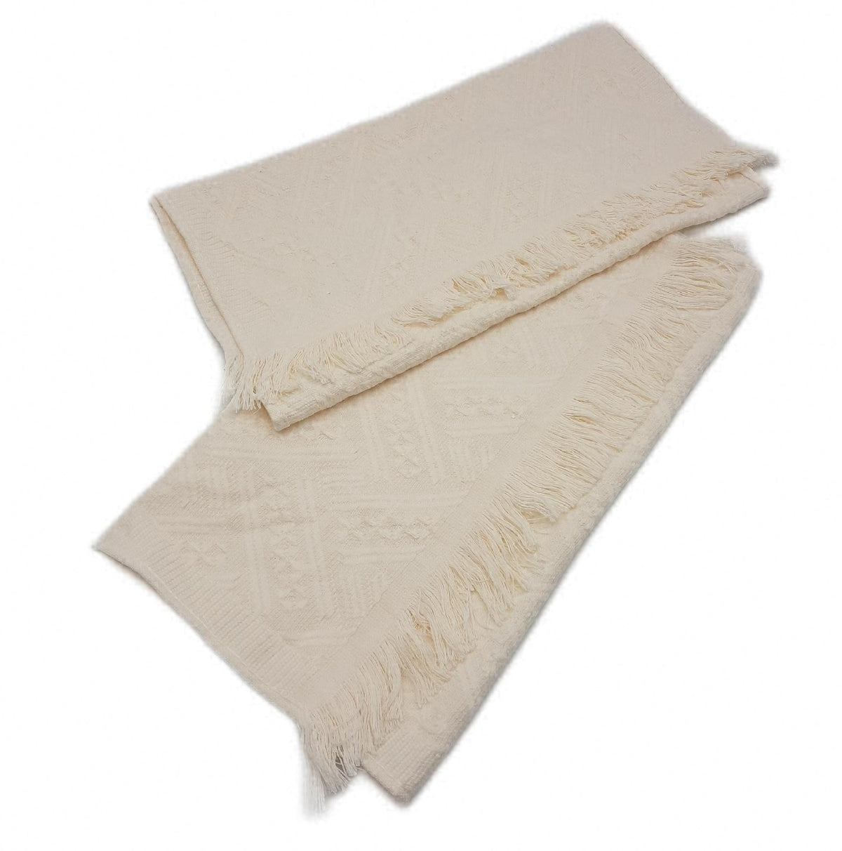 Pack 2 Luxuriöse Dekorative Gästehandtücher Baumwolle Quaste Größe 30 x 70 cm