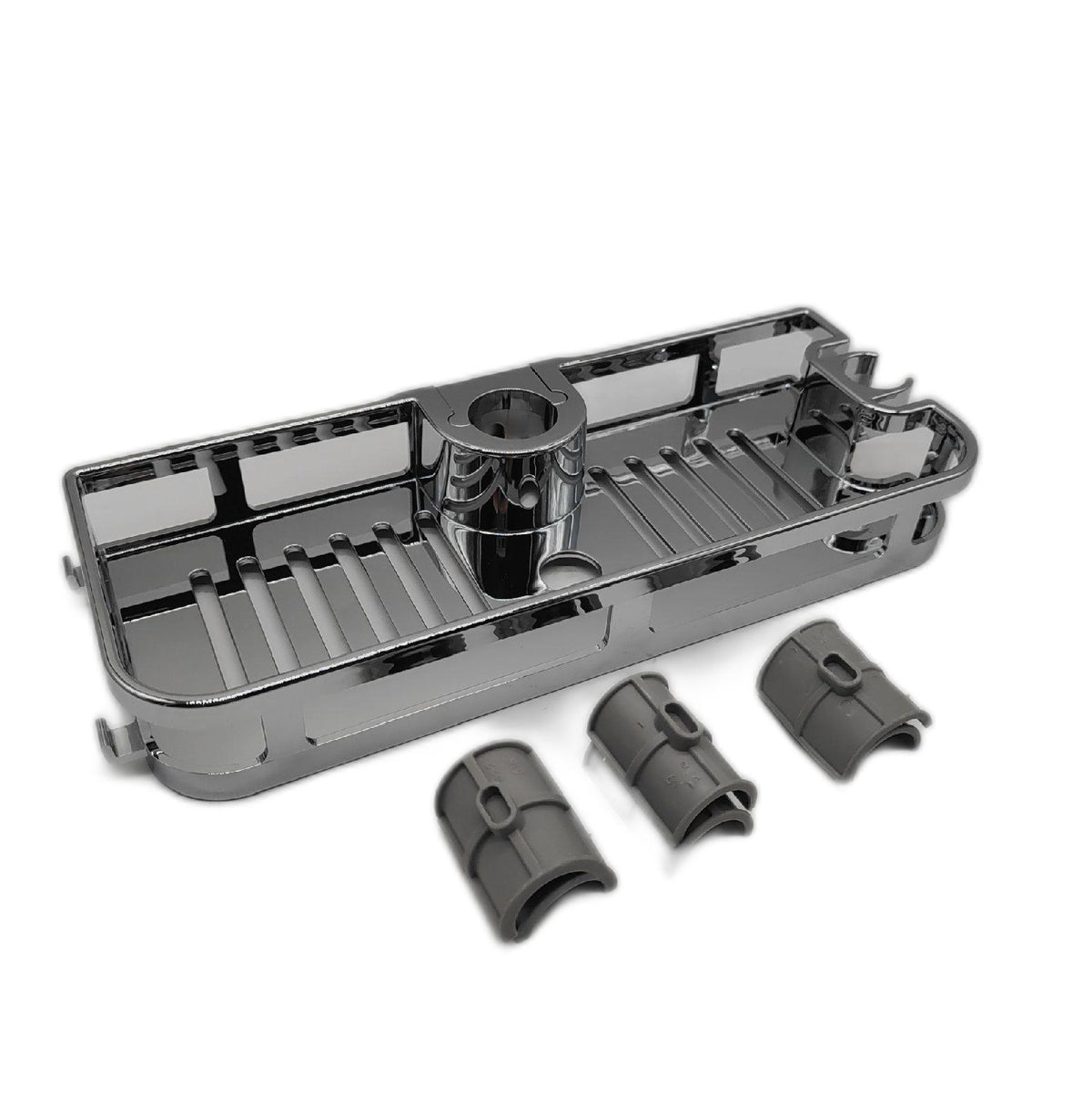 WENKO Duschablage Mod. Libertà Chrom Duschregal Haken Duschkopfhalter aus Home