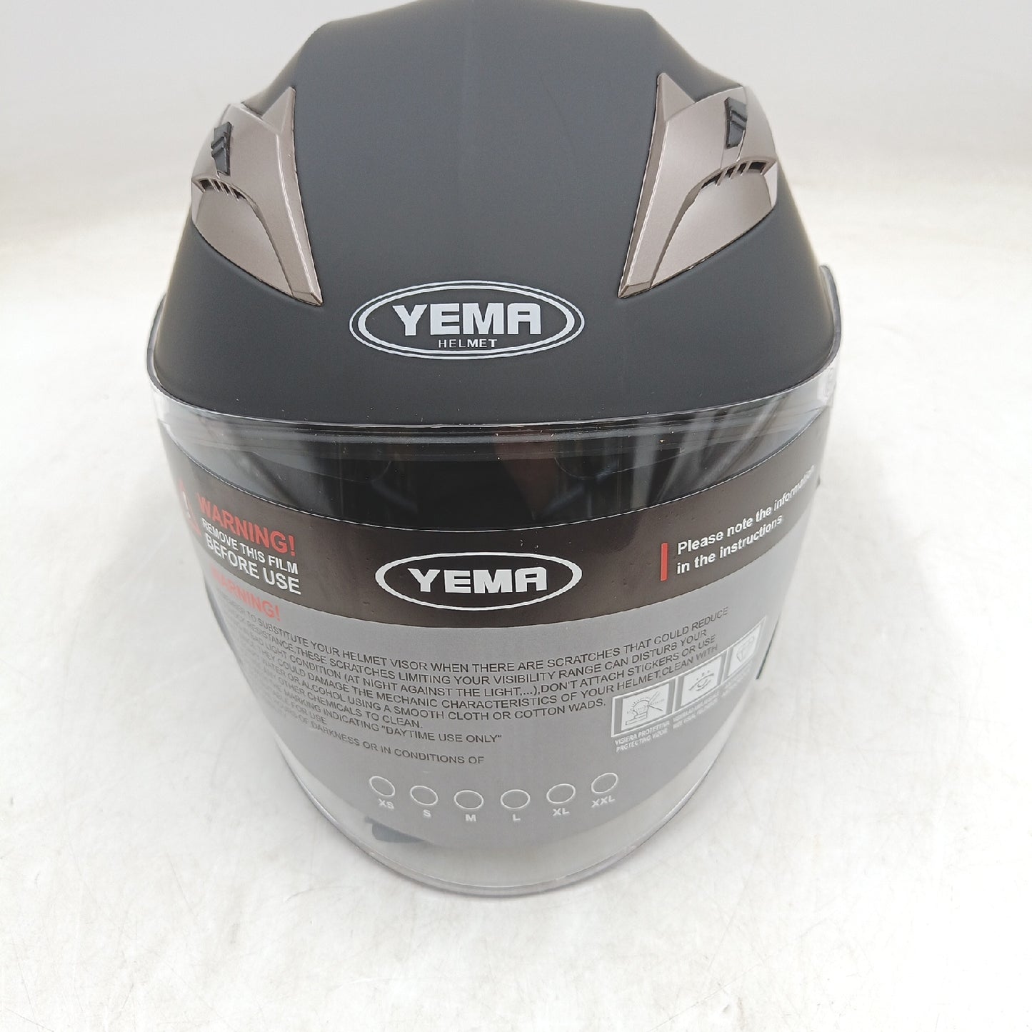 YEMA Motorradhelm Jethelm Helmschutz Doppelvisier integrierter Sichtschutz funktional