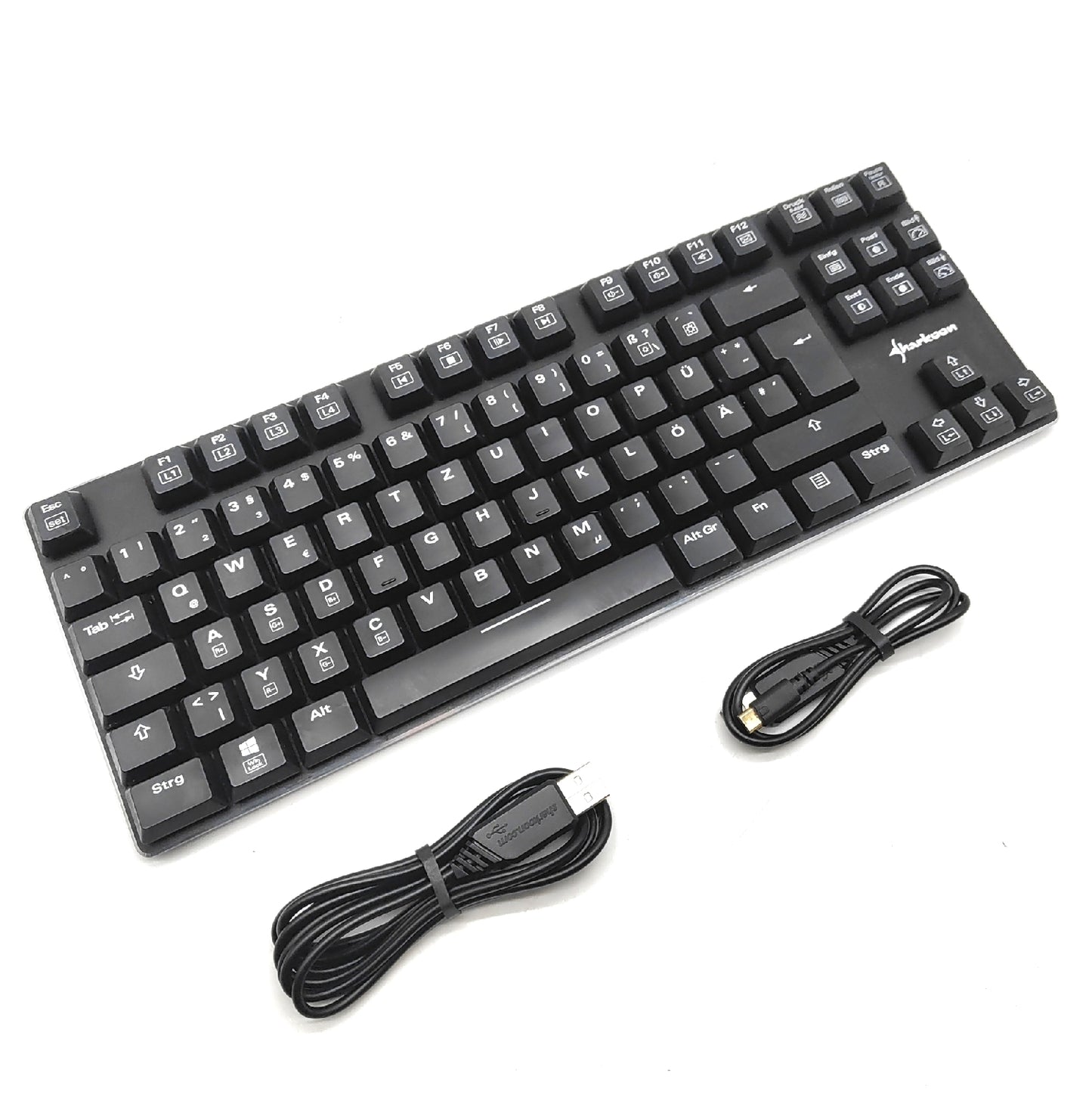 Sharkoon Tastatur Computer Zubehör PureWriter RGB TKL Mechanisch Beleuchtung Gaming