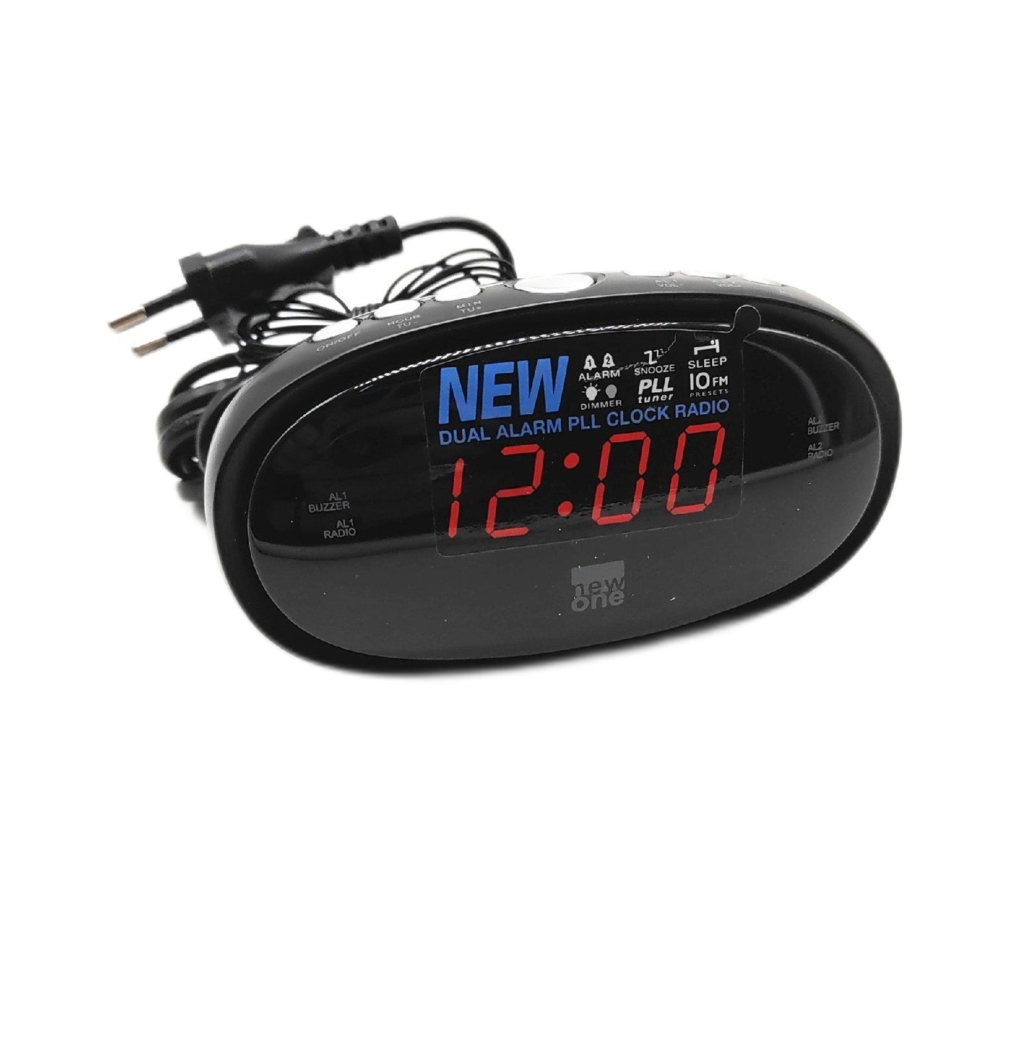 New One Uhrenradio Elektronik CR 100 großes LED Display Dual Alarm Schlummerfunktion