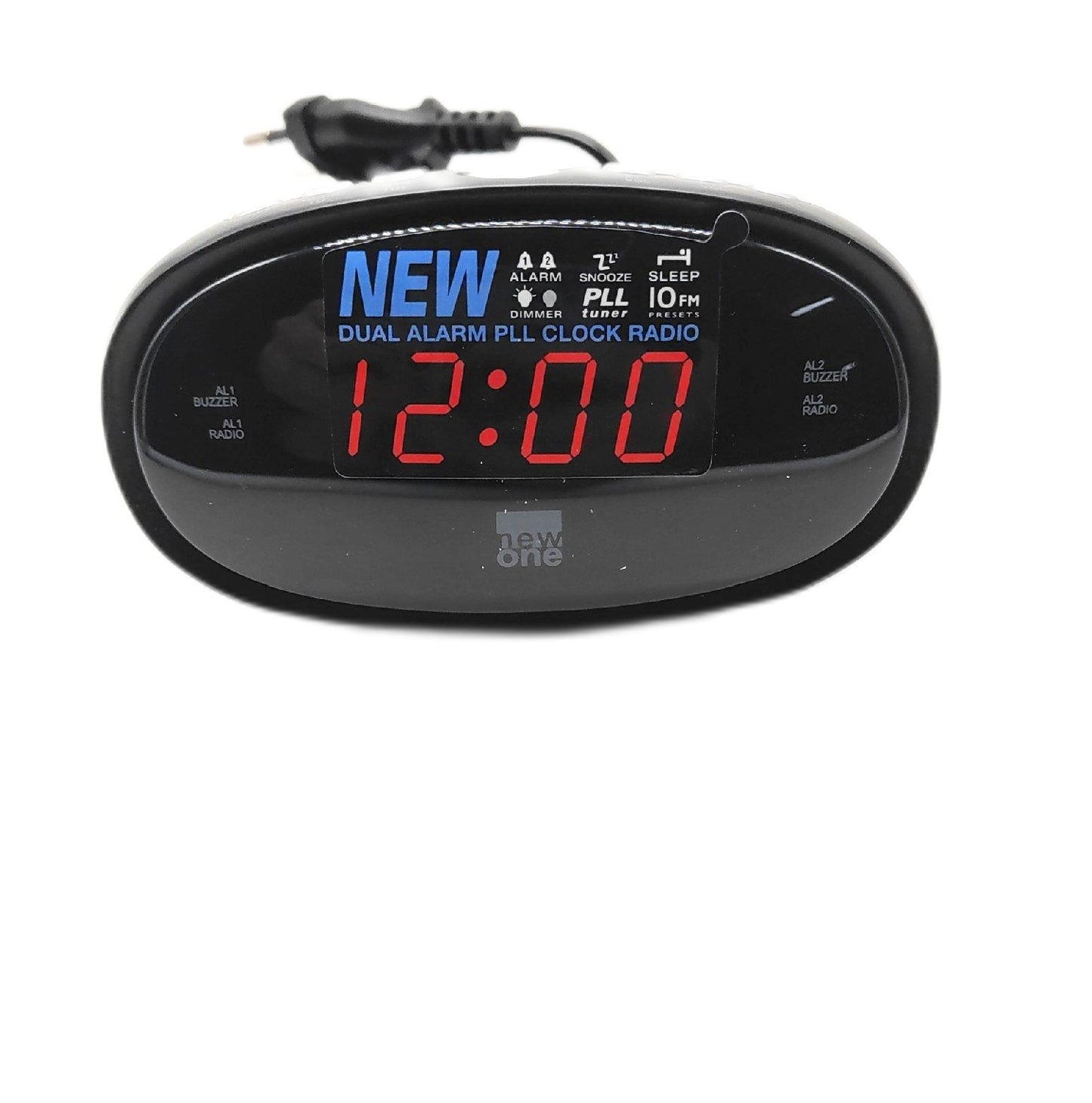 New One Uhrenradio Elektronik CR 100 großes LED Display Dual Alarm Schlummerfunktion