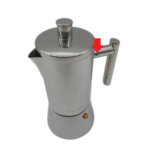 Easyworkz Diego Espressokocher für Herd, Edelstahl, italienische Kaffeemaschine, Mokkakanne für 4 Tassen, 200 ml Espressokanne für Induktion