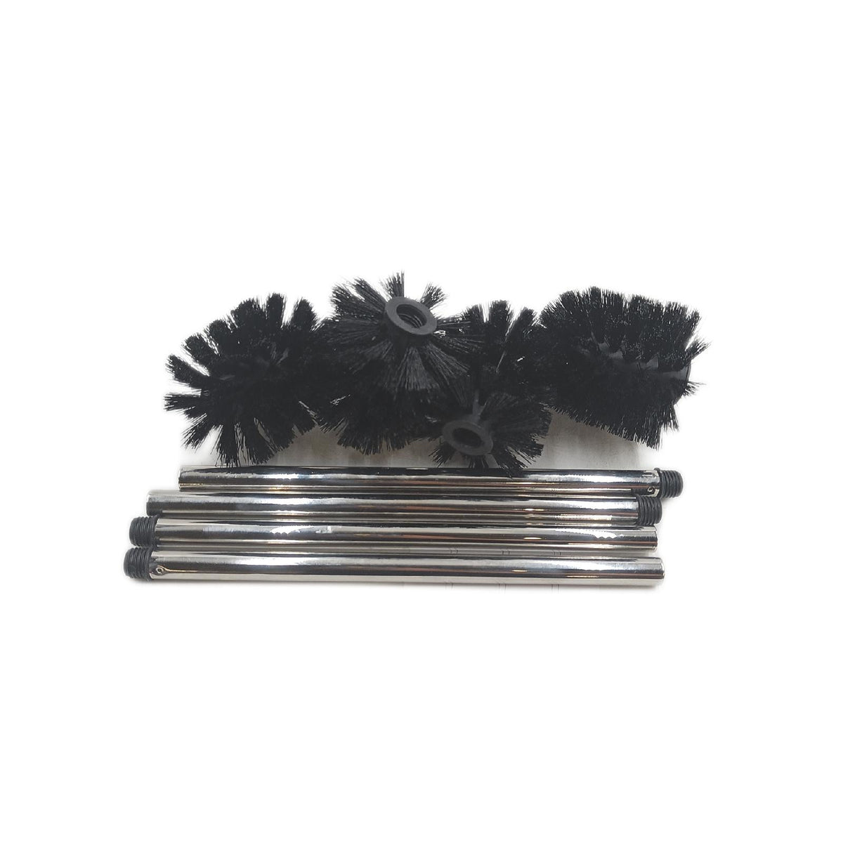 Ibergrif Klobürste Schwarz WC Bürste Toilettenbürste mit Edelstahlgriff 8 cm Durchmesser