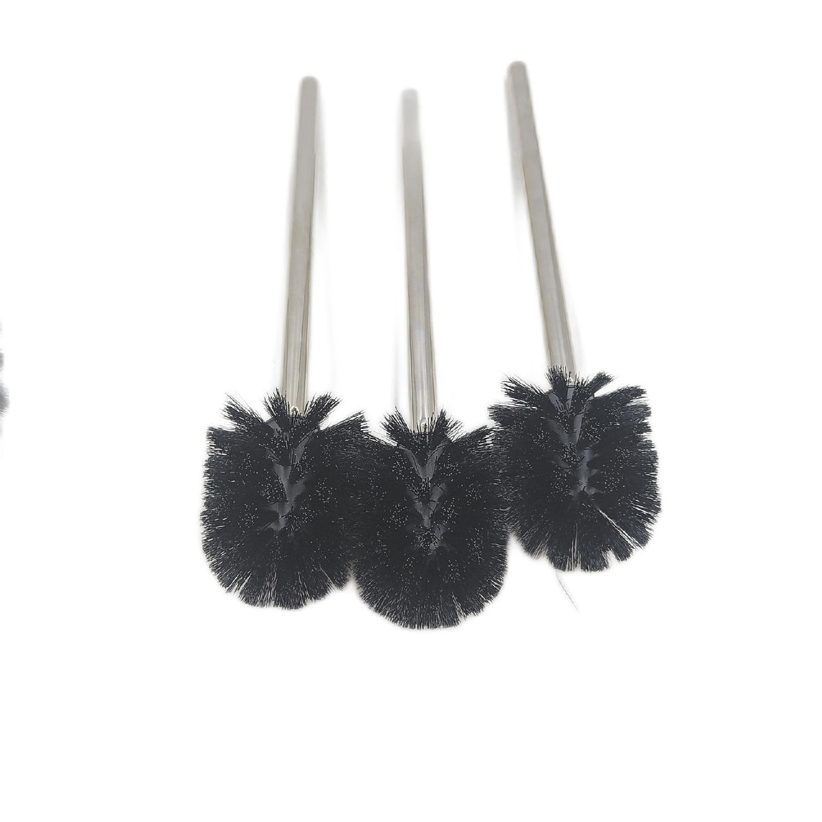 Ibergrif Klobürste Schwarz WC Bürste Toilettenbürste mit Edelstahlgriff 8 cm Durchmesser