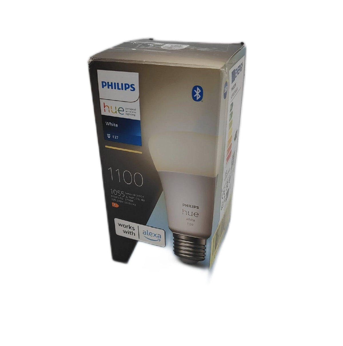 Philips Hue White E27 Lampe Einzelpack 1x1055 Lumen dimmbar warmweiß LED Beleuchtung