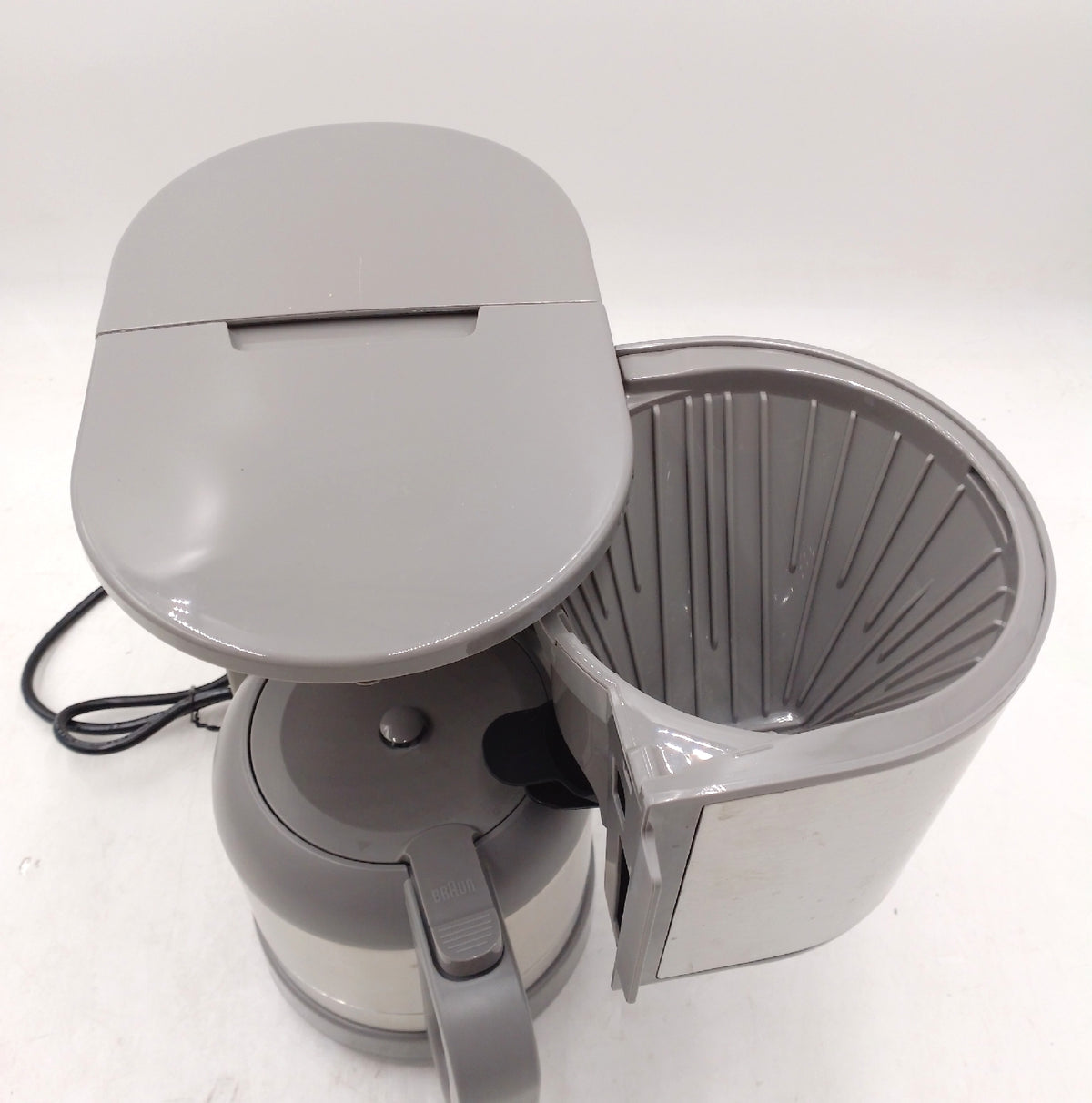 Braun PurShine KF1505GY Kaffeemaschine Filterkaffeemaschine Thermoskanne OptiBrew System 1 2 L Grau