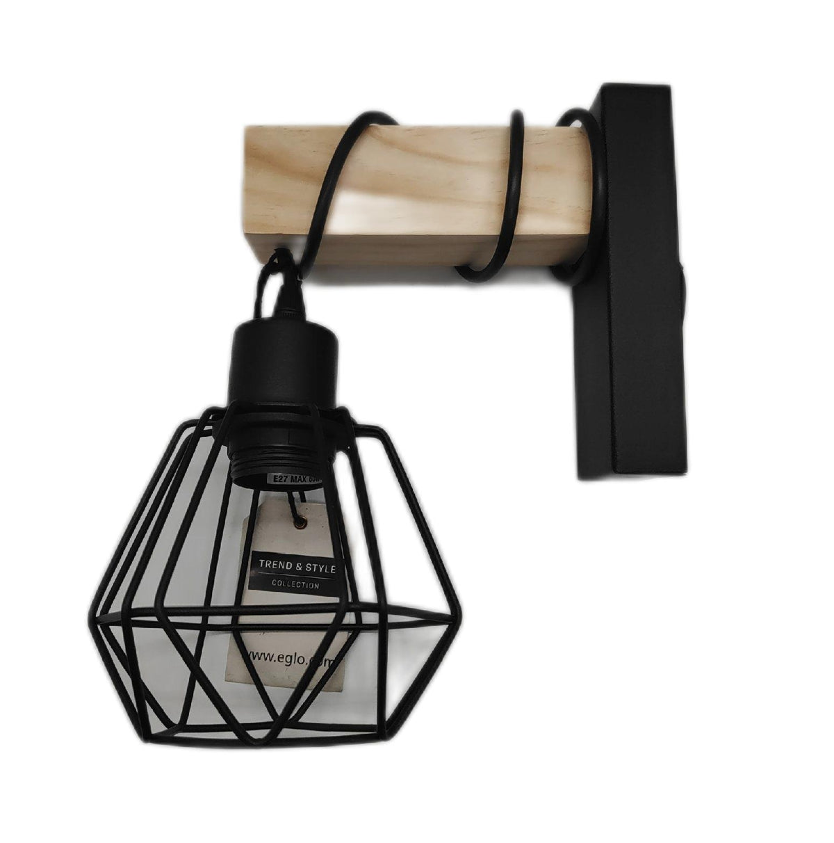 EGLO Townshend 5 Vintage Wandleuchte Wandlampe Industrial Holz Balken Deckenleuchte