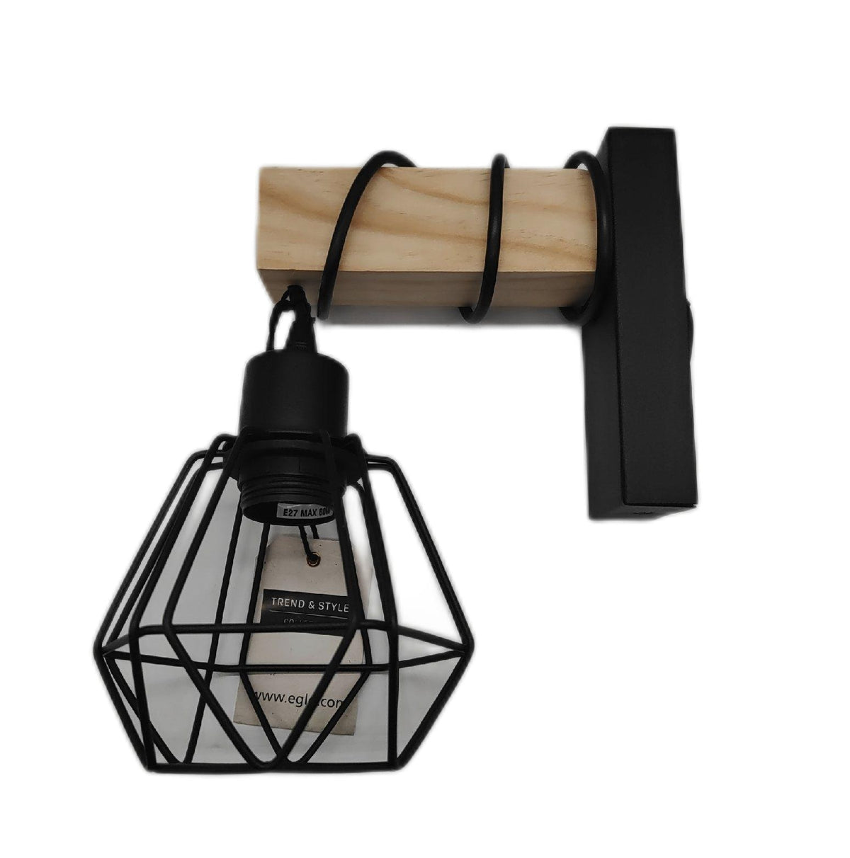 EGLO Townshend 5 Vintage Wandleuchte Wandlampe Industrial Holz Balken Deckenleuchte