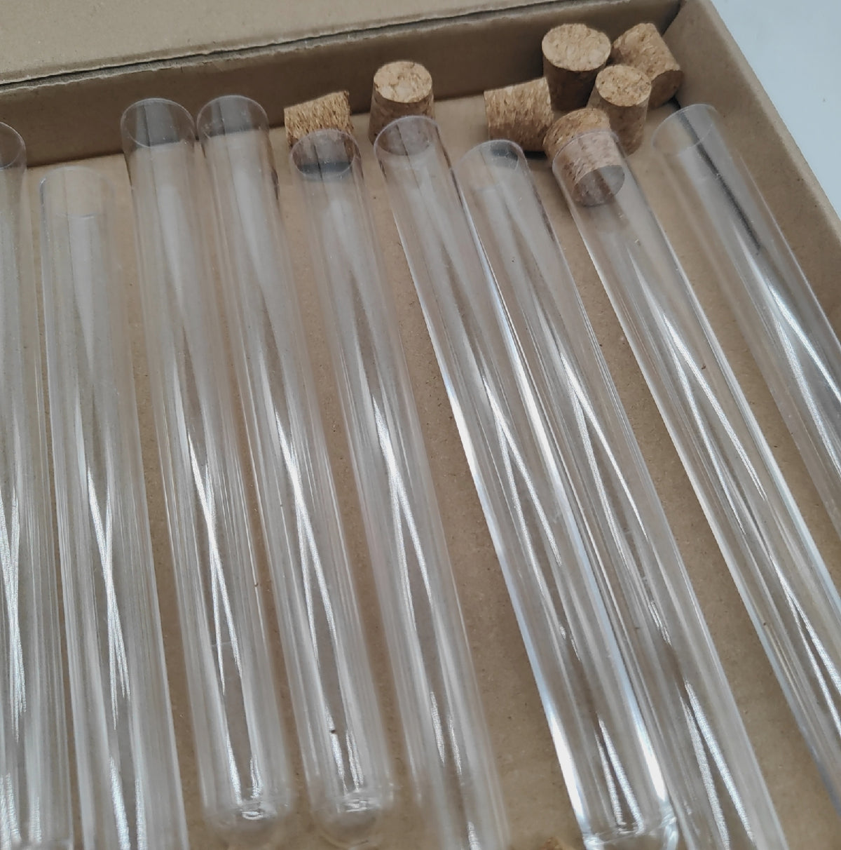 Unbekannt 15 Stück Transparent Reagenzgläser mit Korken Laborbedarf Set experimentieren