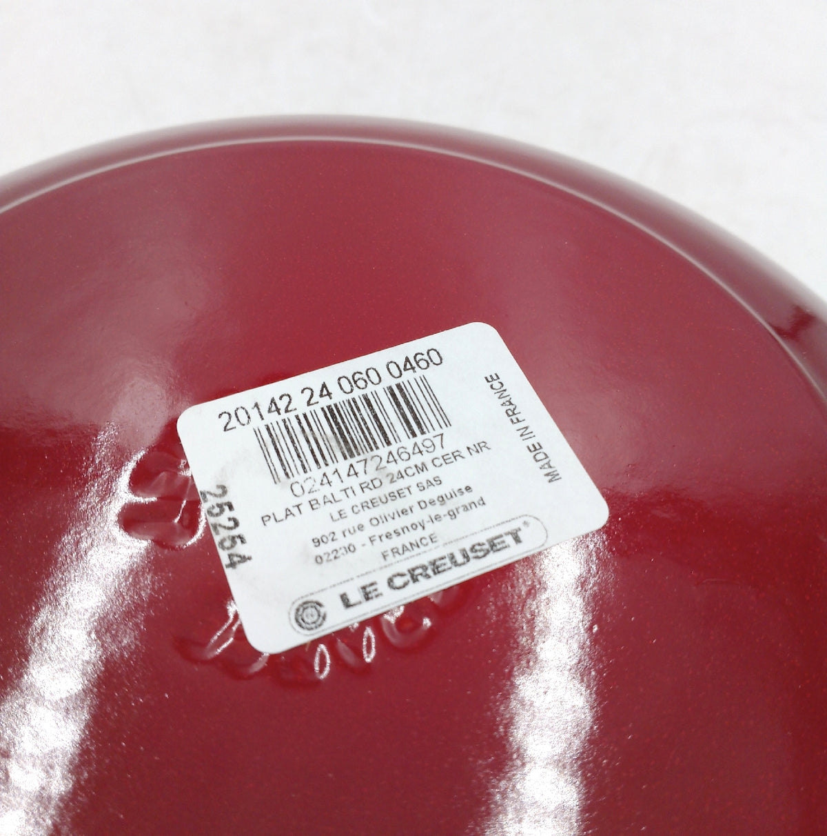 Le Creuset Balti Dish Gusseisen 24 cm 27 Liter Kirschrot Brat- und Schmortopf