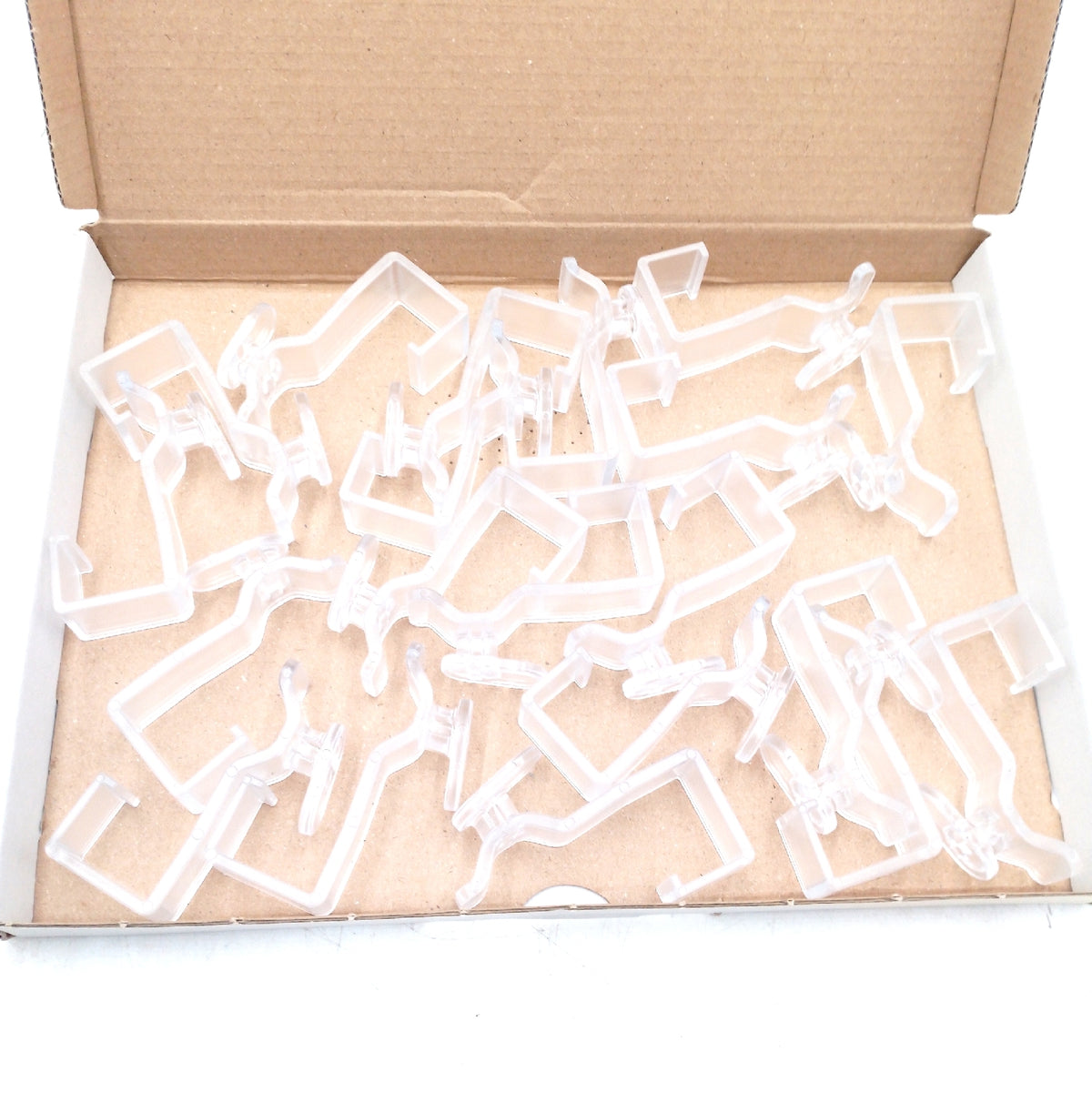 Soma Transparent Fensterhaken 20 mm 20er Set klebefrei ohne Schrauben für Dekorationen