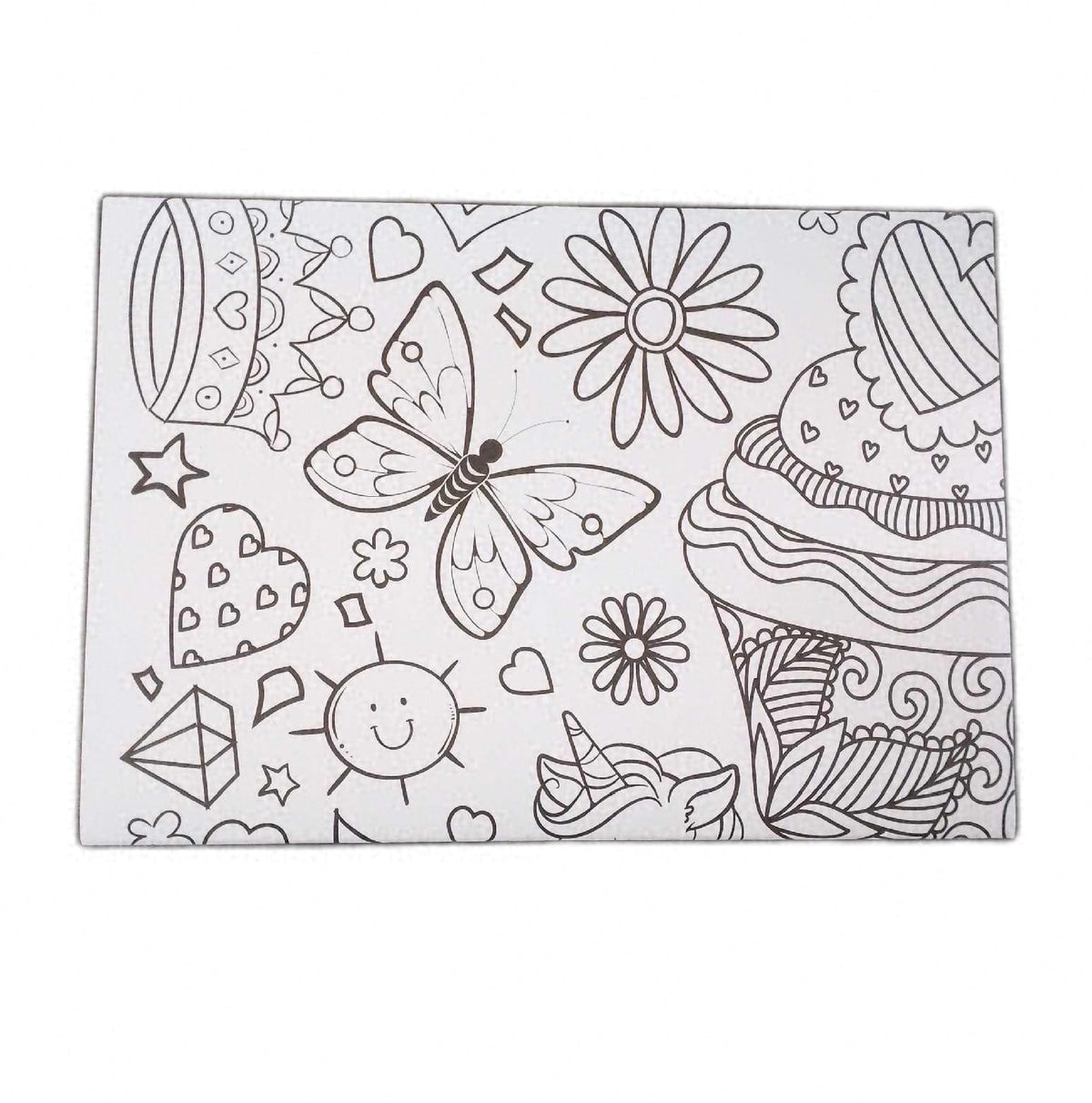 AusmalTischdecke aus Papier Kleine Maldecke Kreativpaket 4er Mix Ausmal Tischdecke