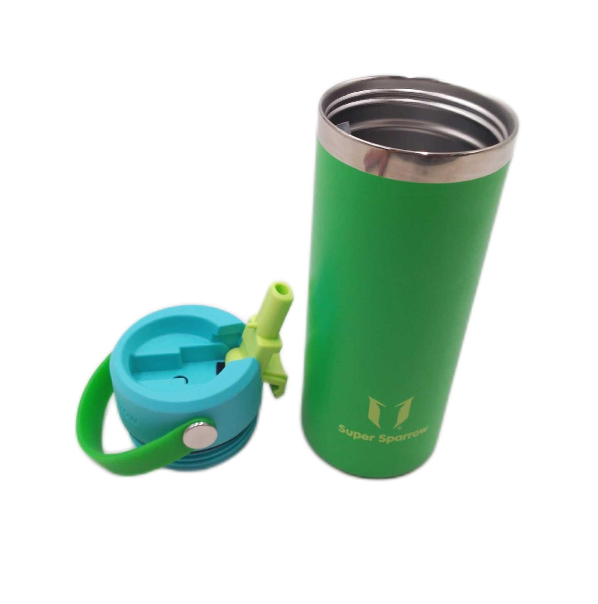 Sparrow Trinkflasche Edelstahl 500ml Weiter Öffnung SwivelSip Thermosflasche Isoliert
