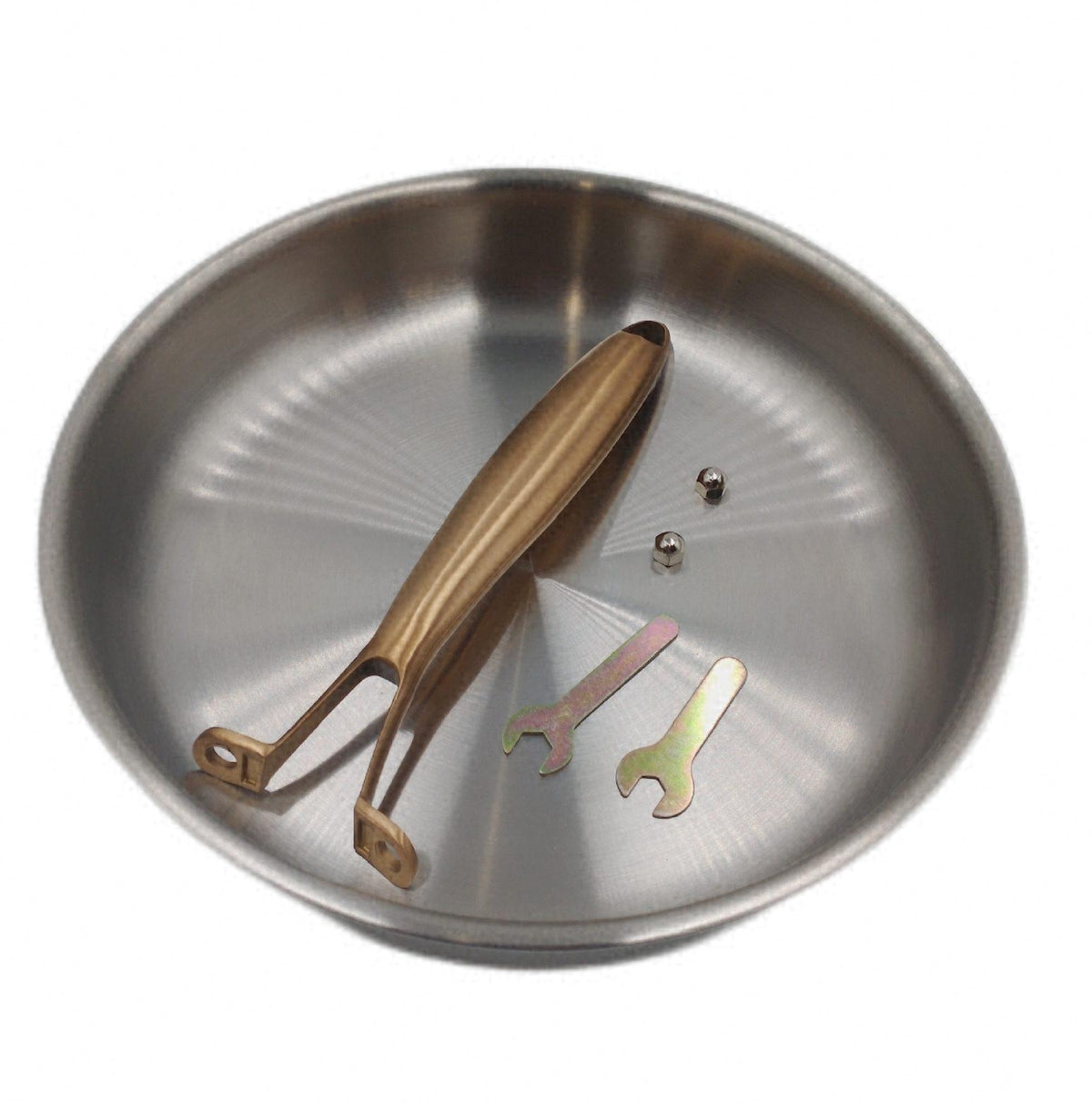 Edelstahlpfanne 28cm unbeschichtet Titan Pfanne geeignet für Induktion gebraucht