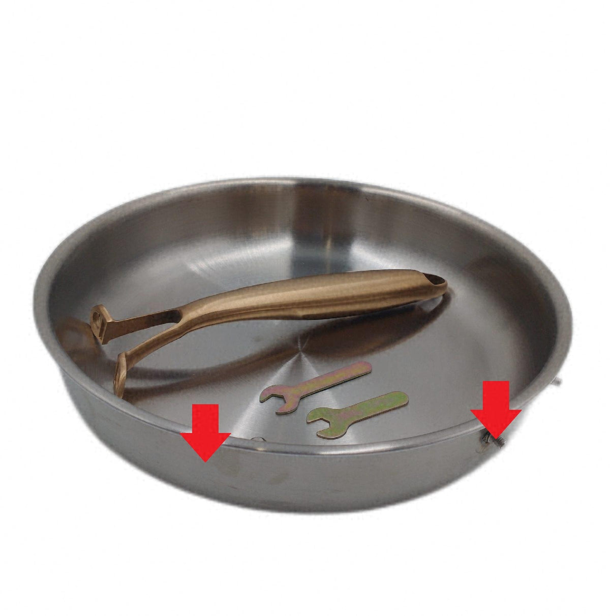 Edelstahlpfanne 28cm unbeschichtet Titan Pfanne geeignet für Induktion gebraucht