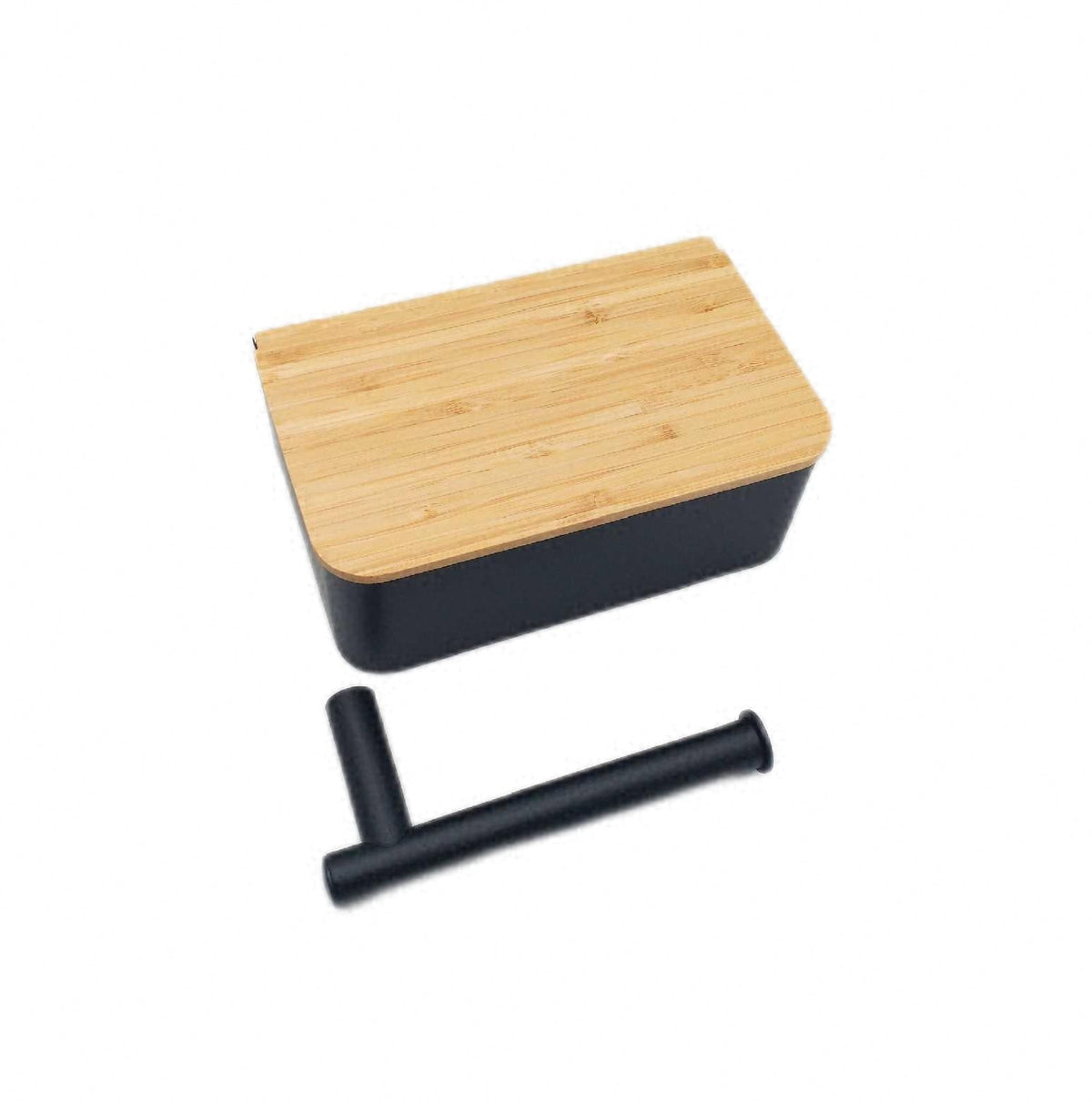 Hovea Toilettenpapierhalter 2in1 Ablage Feuchttücherbox Wandmontage ohne Zubehör