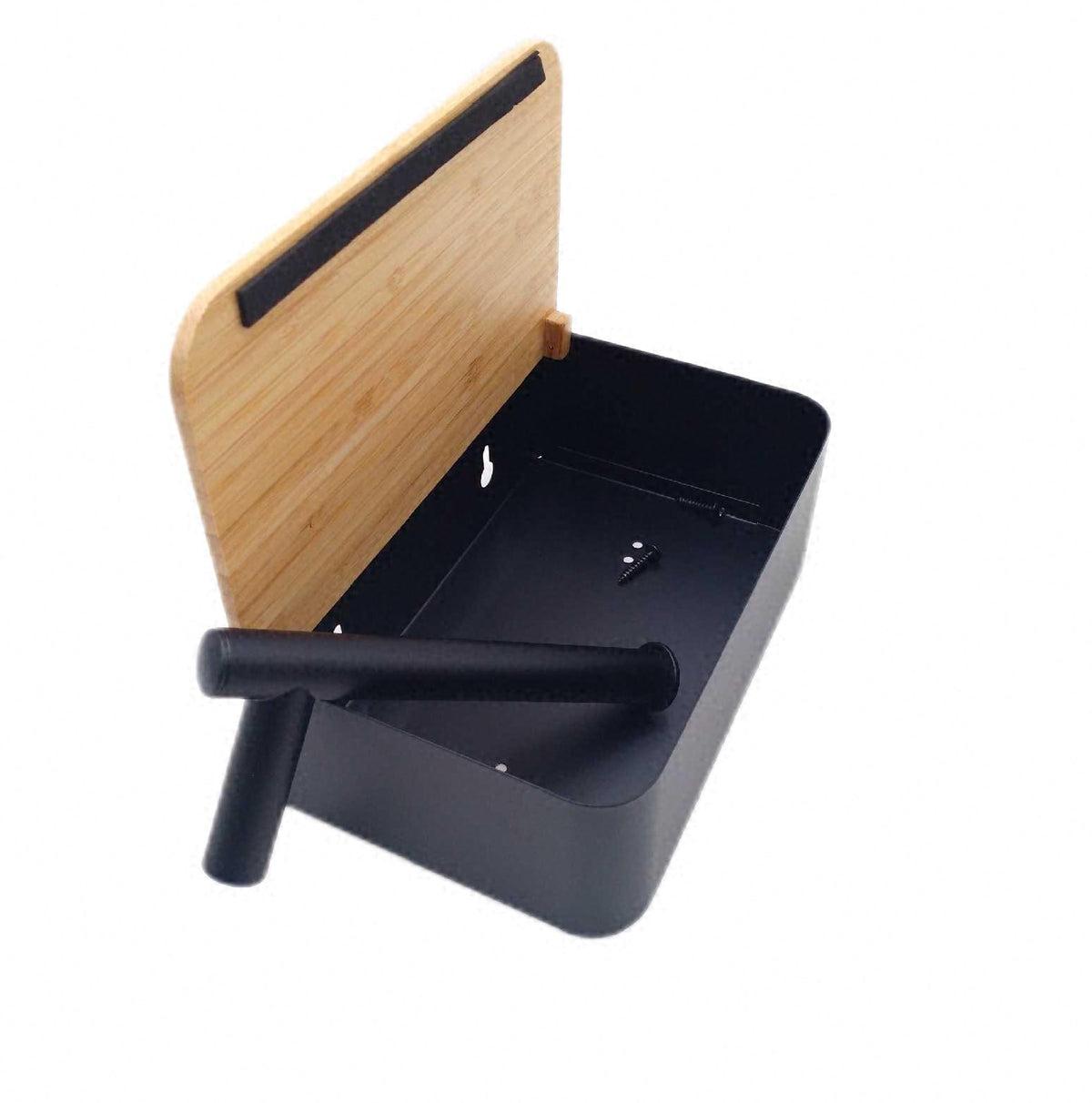 Hovea Toilettenpapierhalter 2in1 Ablage Feuchttücherbox Wandmontage ohne Zubehör