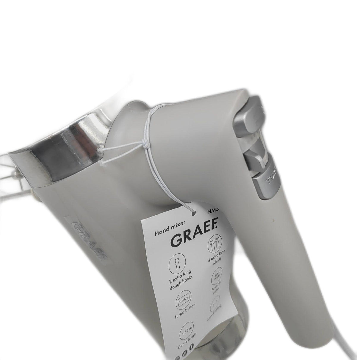 Graef Handmixer Küchenkleingeräte HM508 7 Geschwindigkeitsstufen Turbo Taste