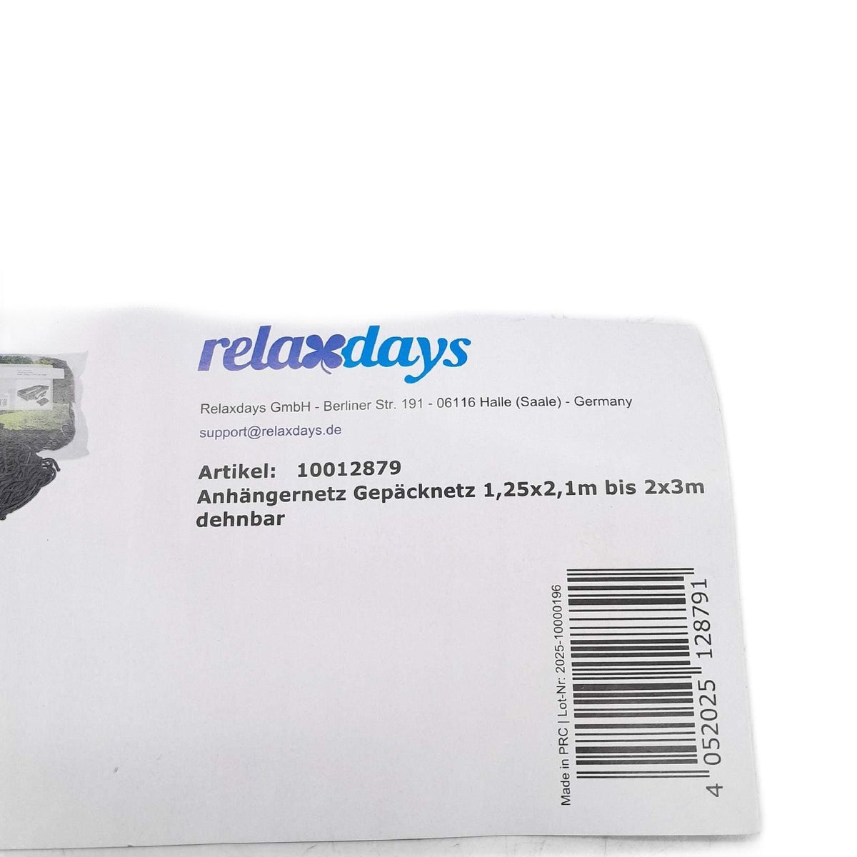 Relaxdays Anhängernetz Gepäcknetz dehnbar bis 3x2 Meter schwarz Auto