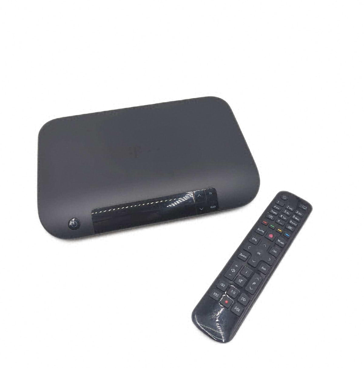 Deutsche Telekom Media River 401 Set Top Box schwarz gebraucht mit Kratzern und Gebrauchsspuren