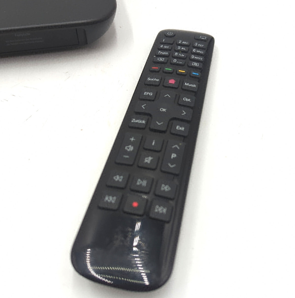 Deutsche Telekom Media River 401 Set Top Box schwarz gebraucht mit Kratzern und Gebrauchsspuren
